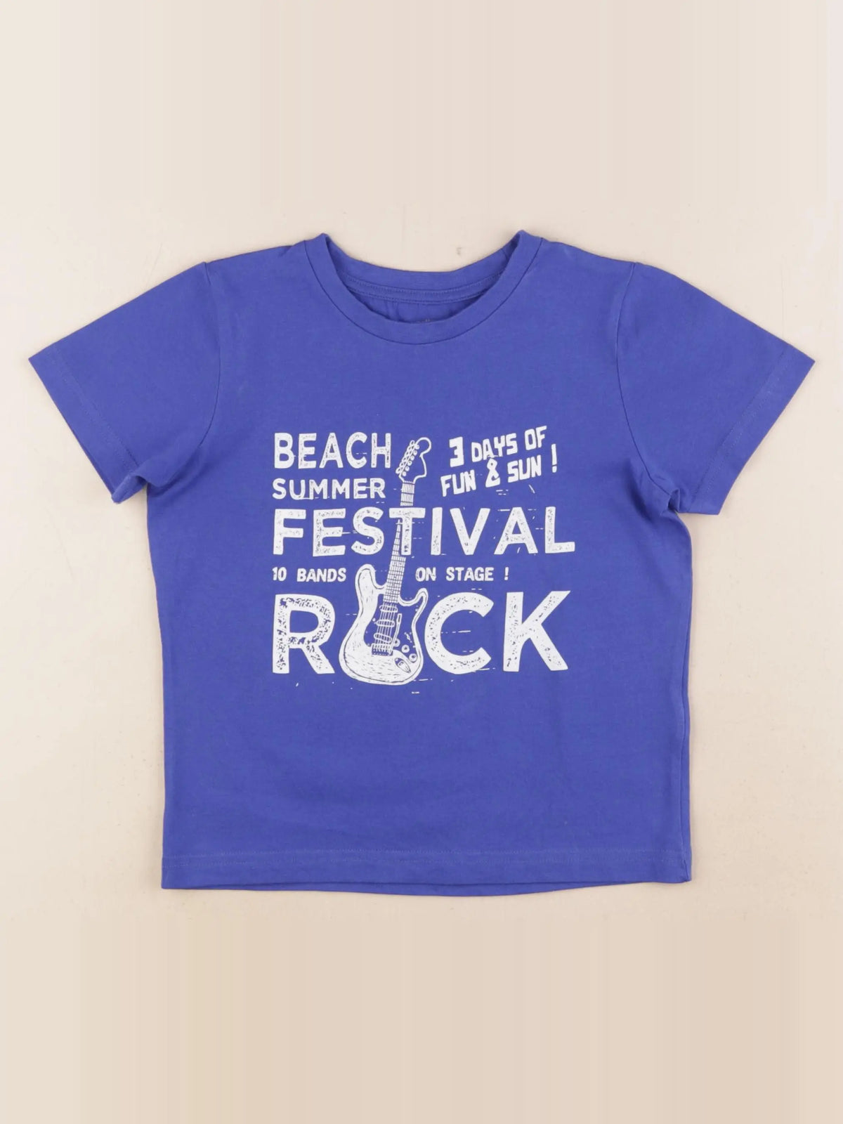 Vertbaudet - tee-shirt bleu - 5 ans