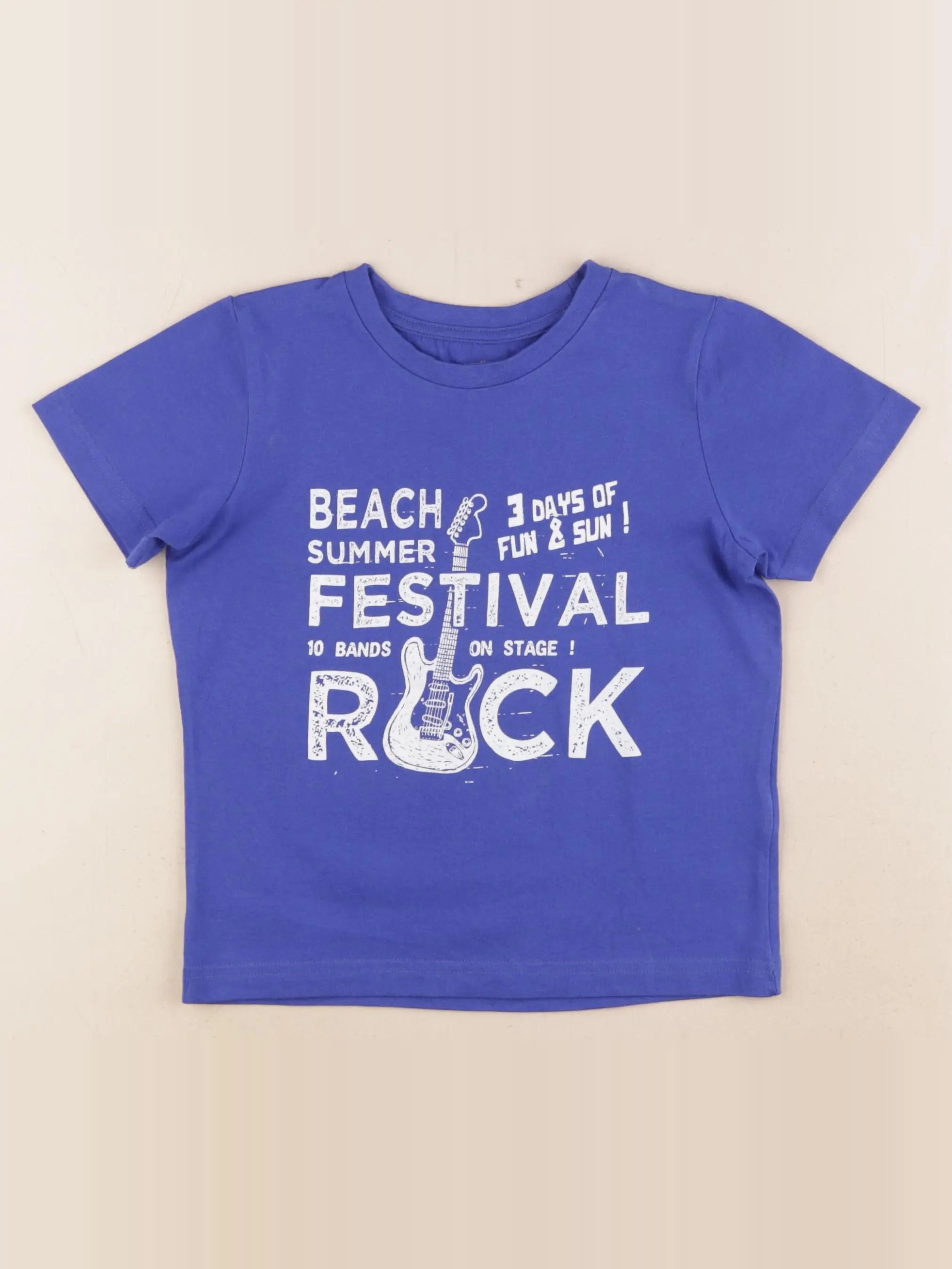 Vertbaudet - tee-shirt bleu - 5 ans