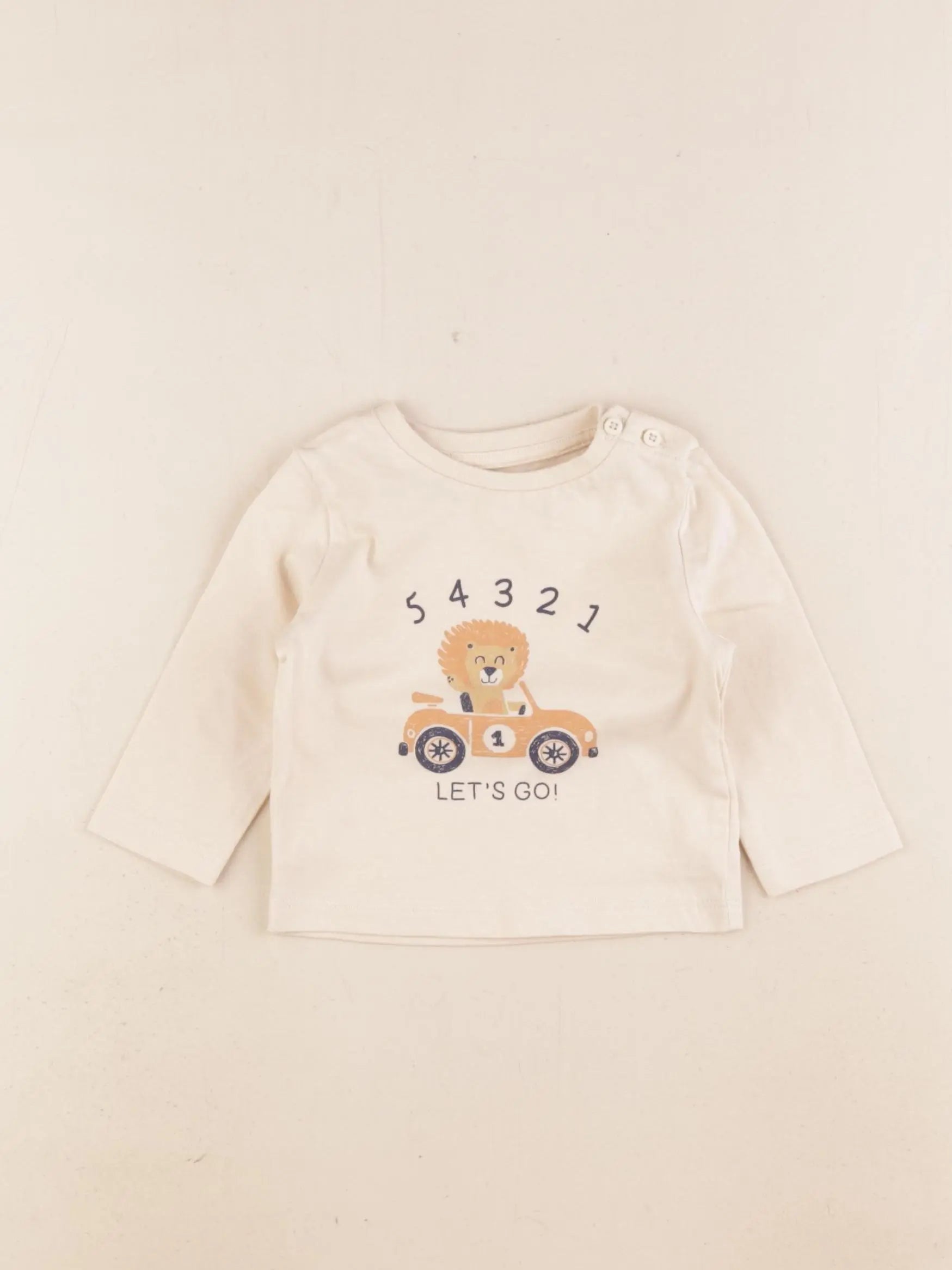 Vertbaudet - tee-shirt beige - 3 mois