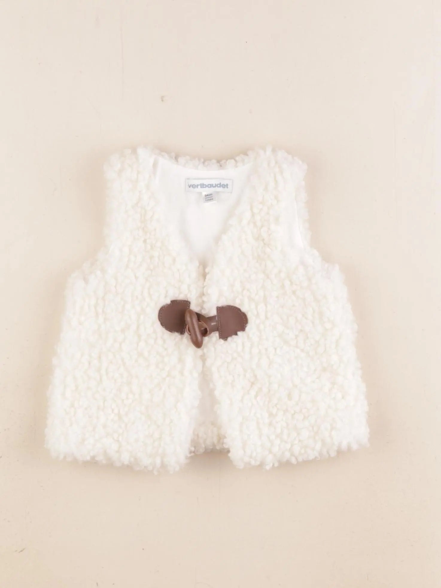 Vertbaudet - gilet beige - 1 mois