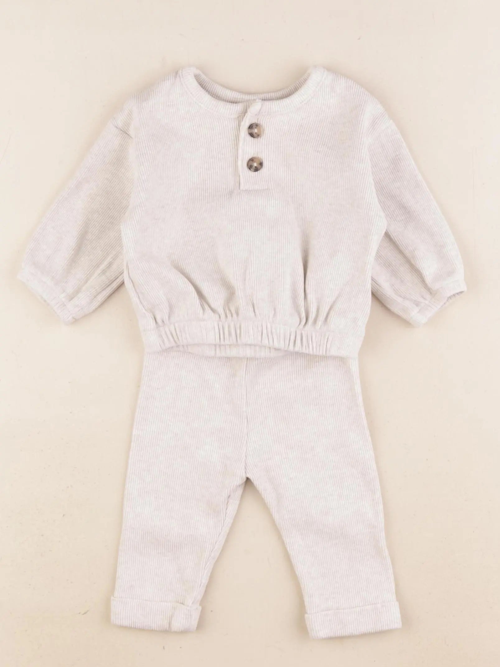 H&M - ensemble beige - 2/4 mois