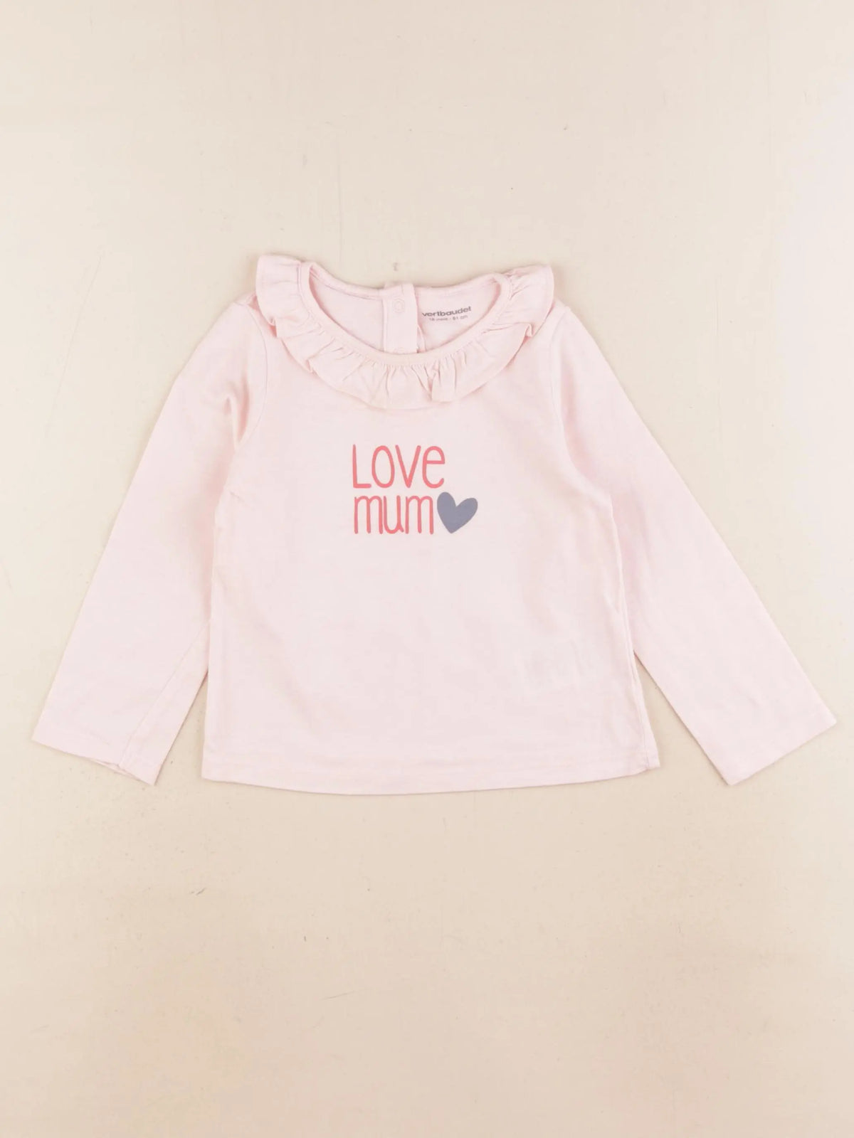 Vertbaudet - tee-shirt rose - 18 mois