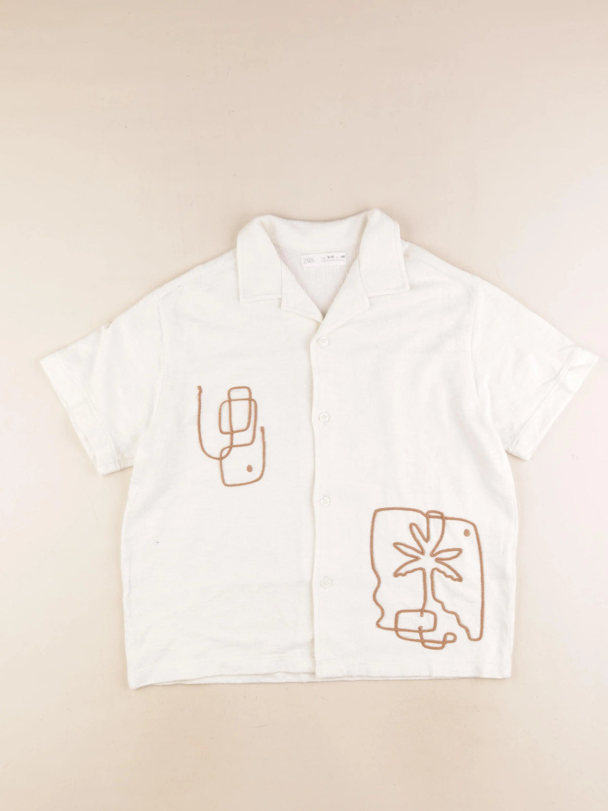 Zara - chemise beige - 9/10 ans