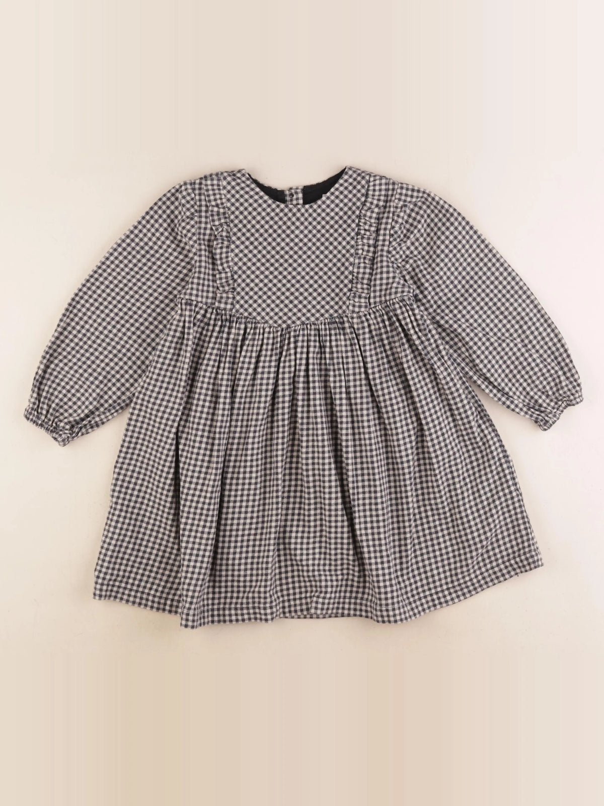 Vertbaudet - robe beige, gris - 5 ans
