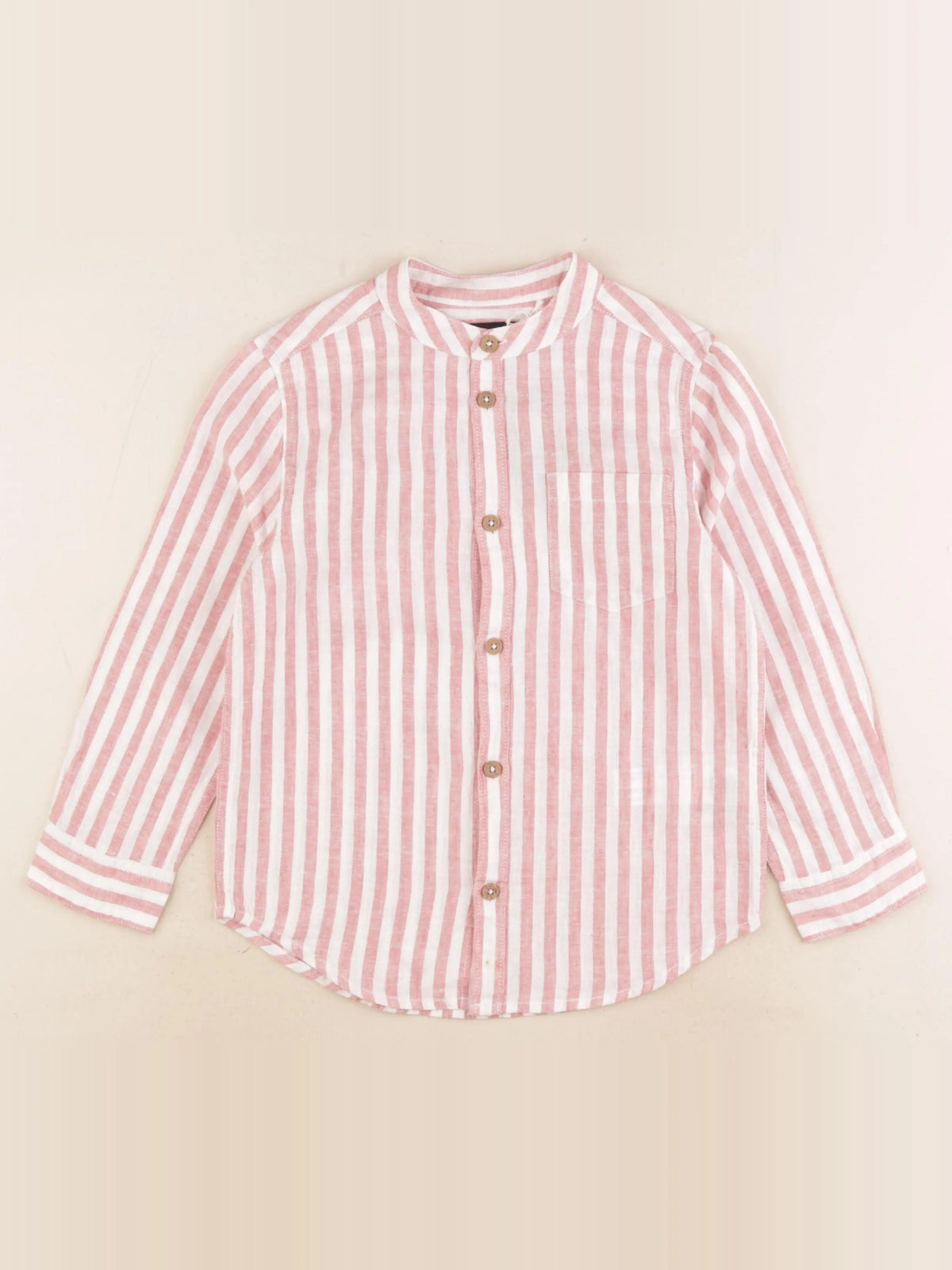 Monoprix - chemise rose, blanc - 6 ans