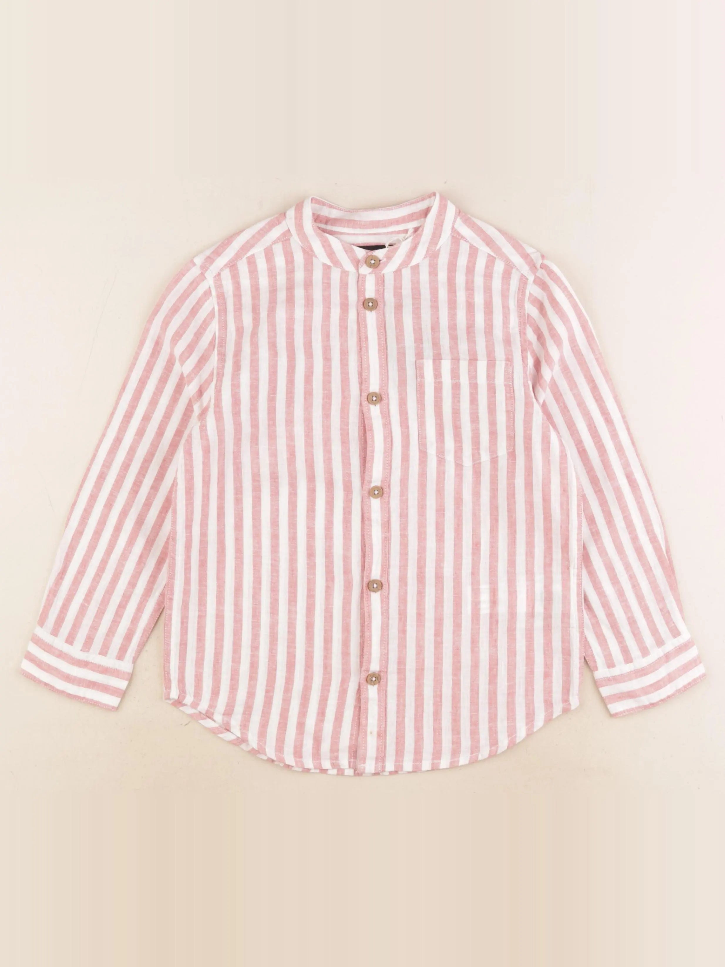 Monoprix - chemise rose, blanc - 6 ans