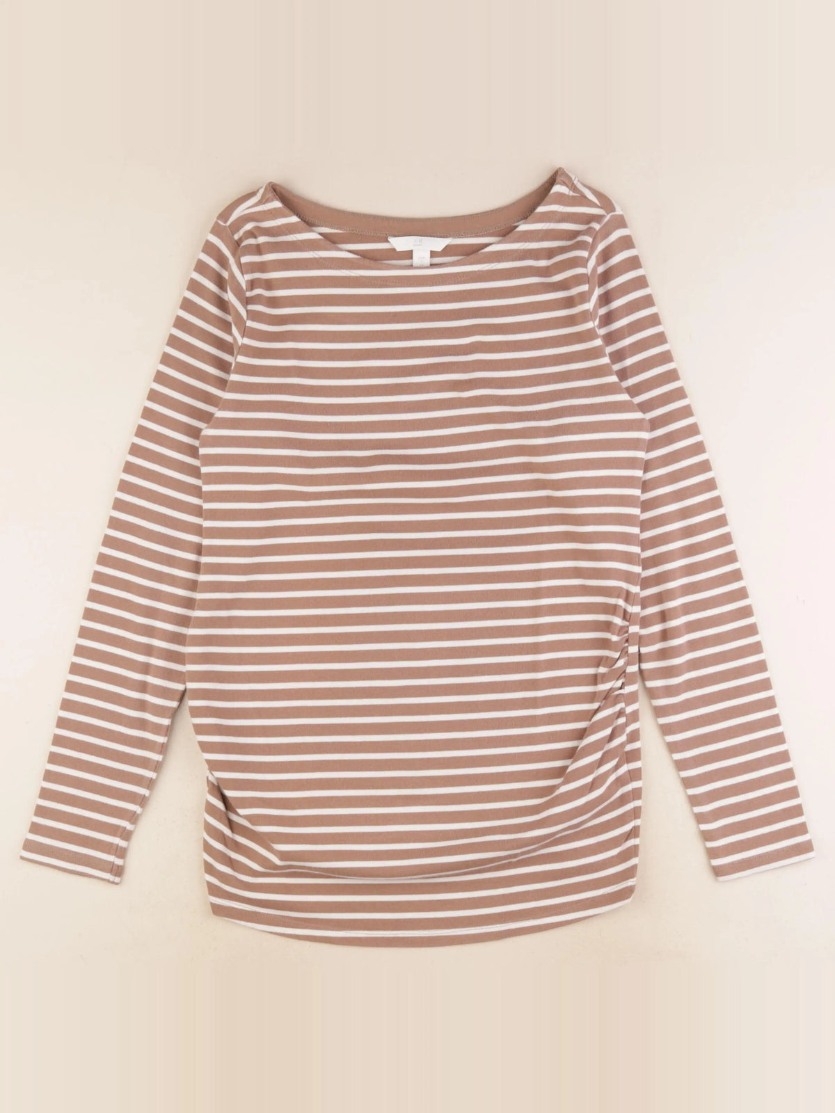 H&M - tee-shirt grossesse marron - l