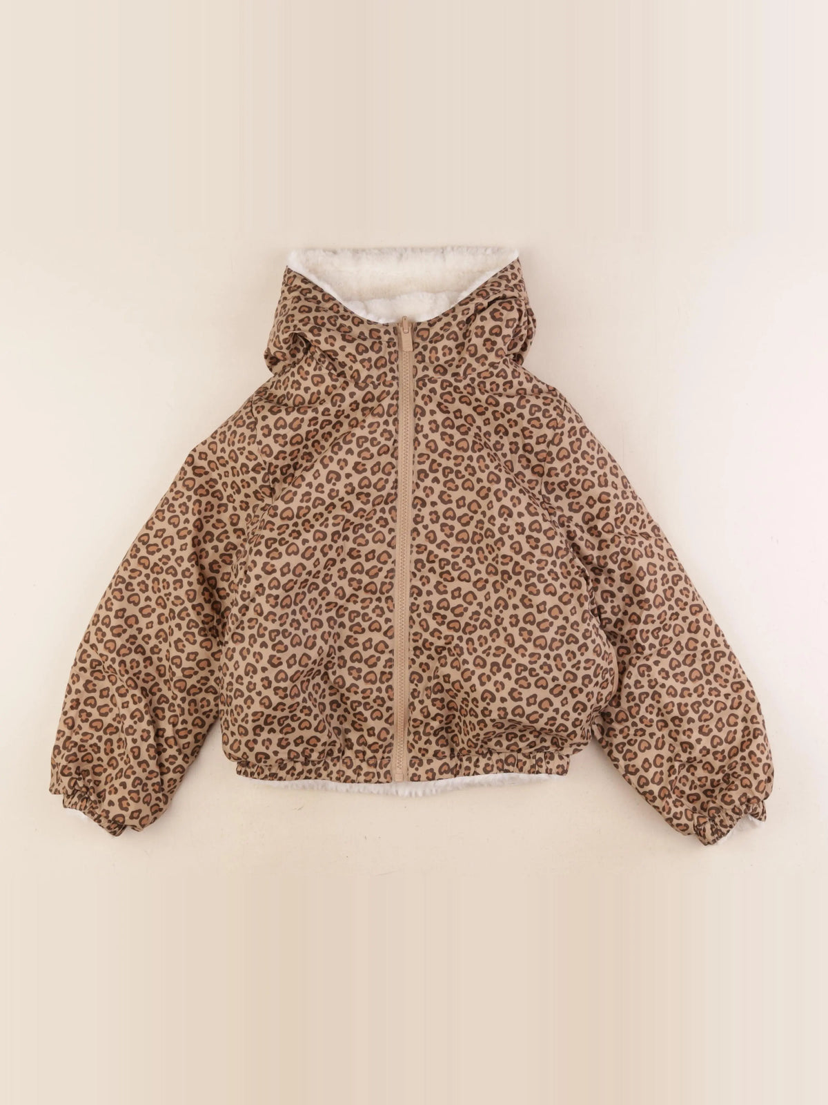 Vertbaudet - veste réversible blanc, marron - 8 ans