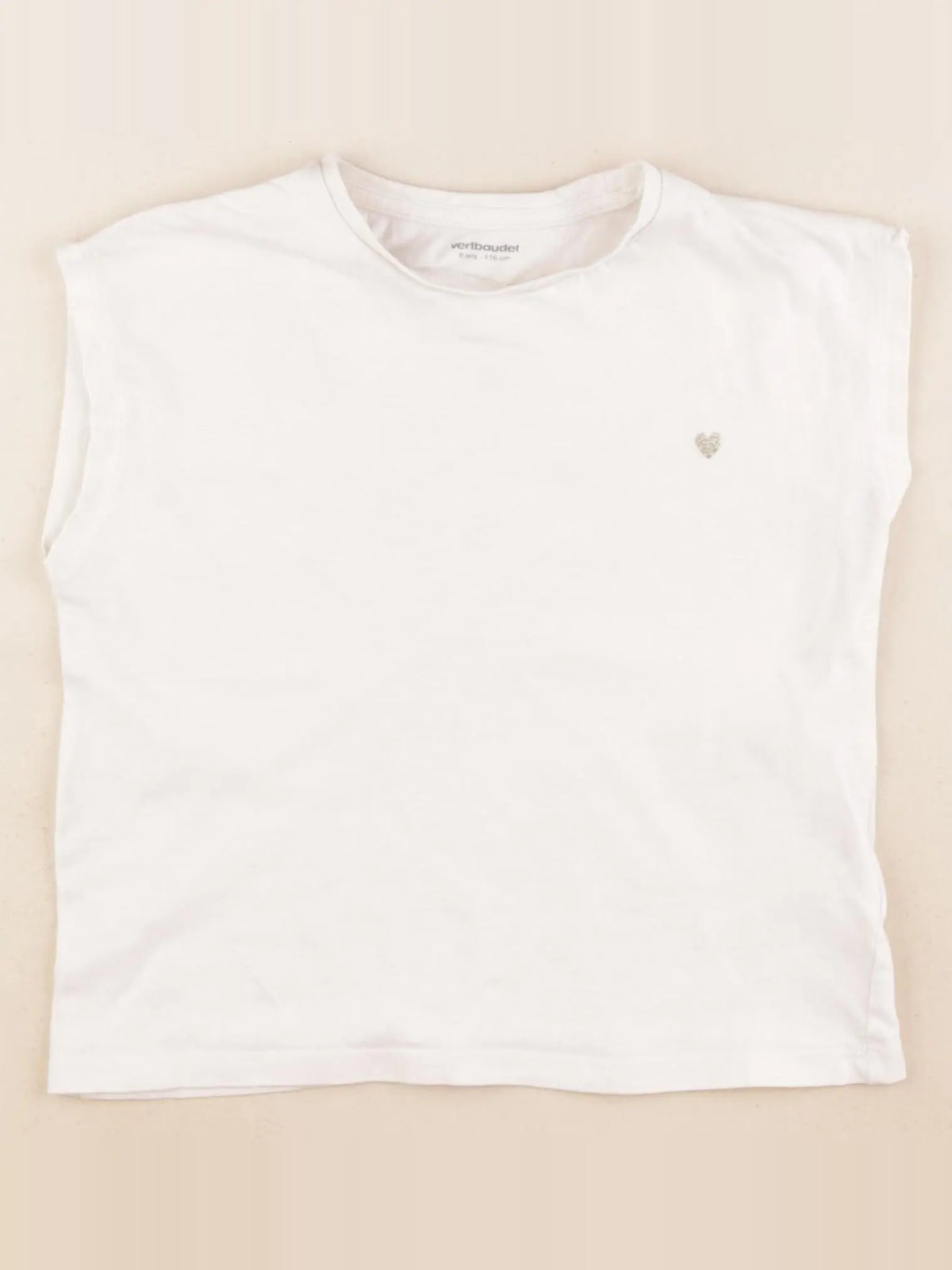 Vertbaudet - tee-shirt blanc - 6 ans