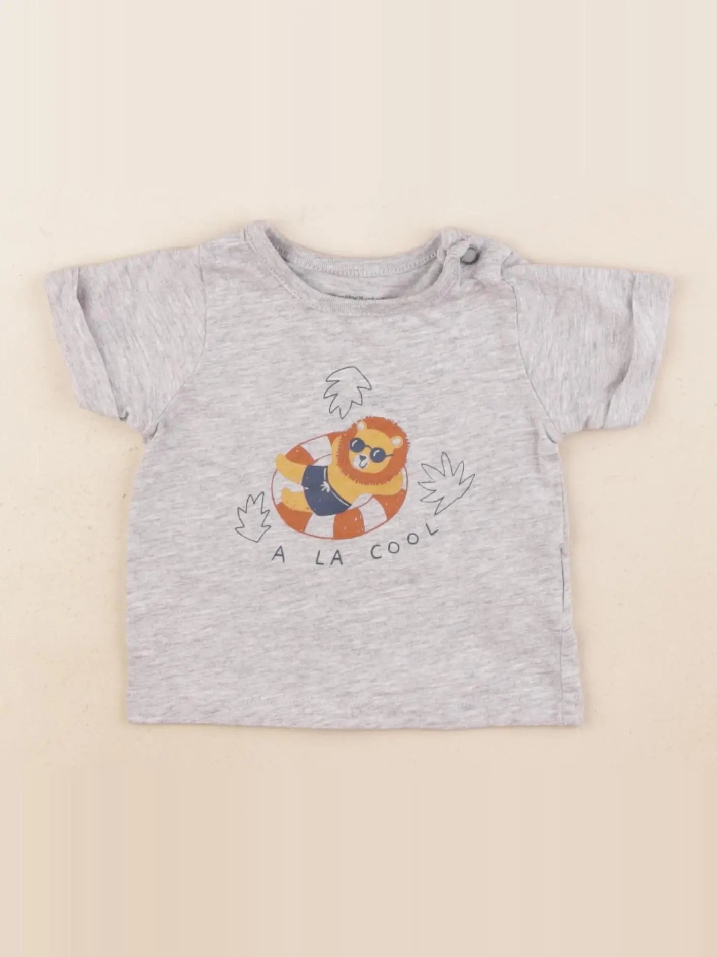 Vertbaudet - tee-shirt gris - 3 mois
