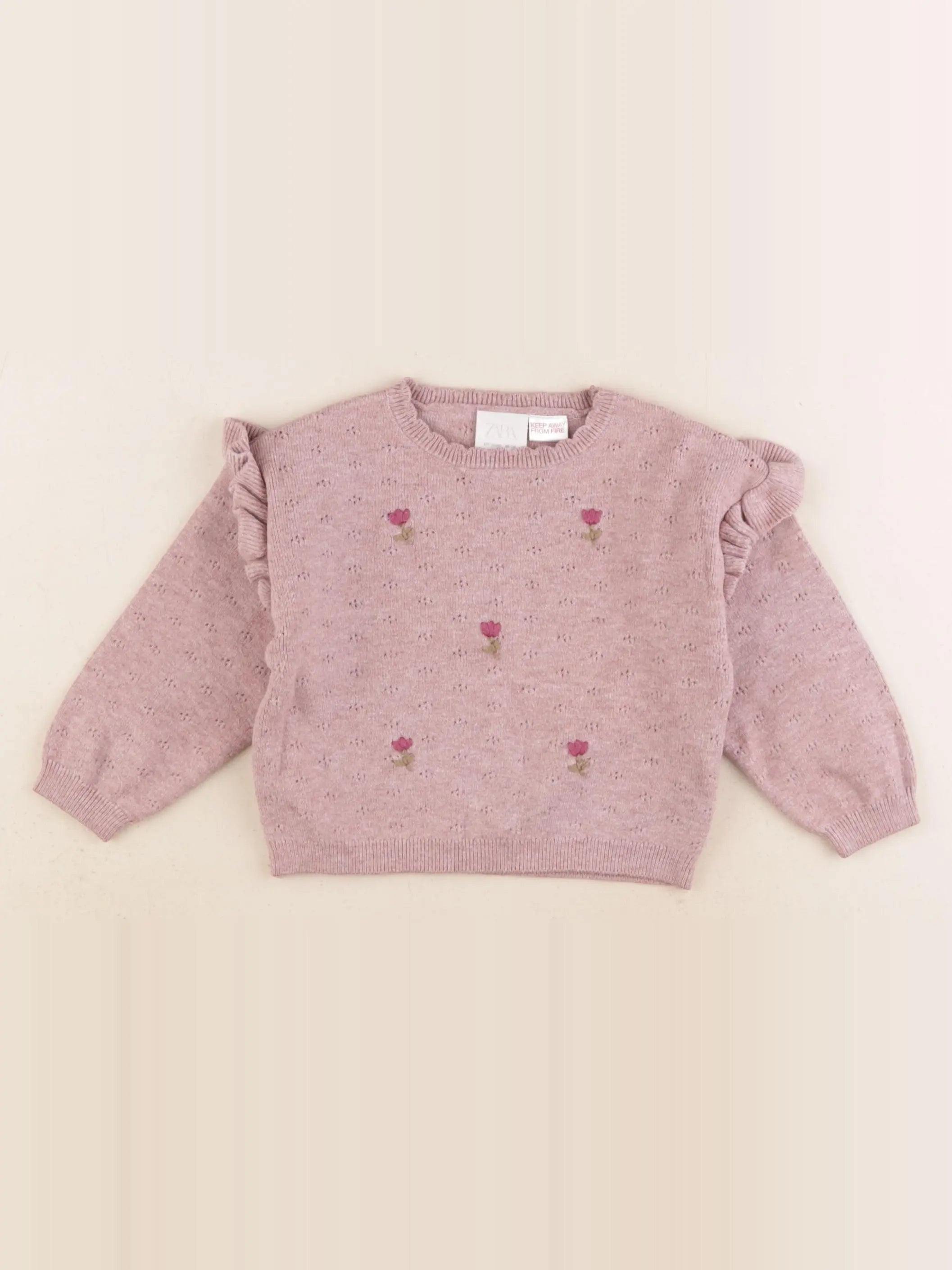 Zara - pull rose - 18 mois