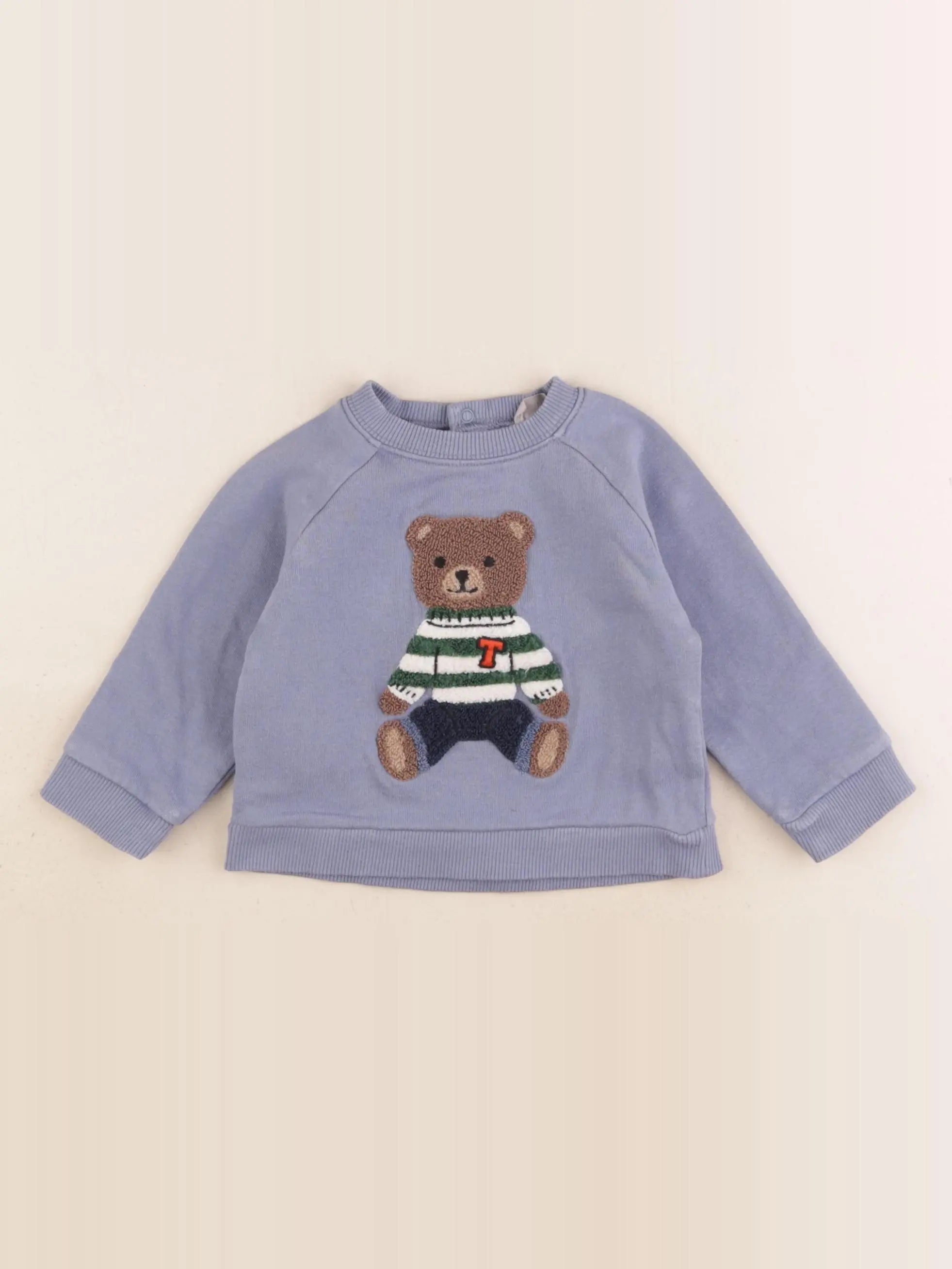 Boutchou - sweat bleu - 9 mois