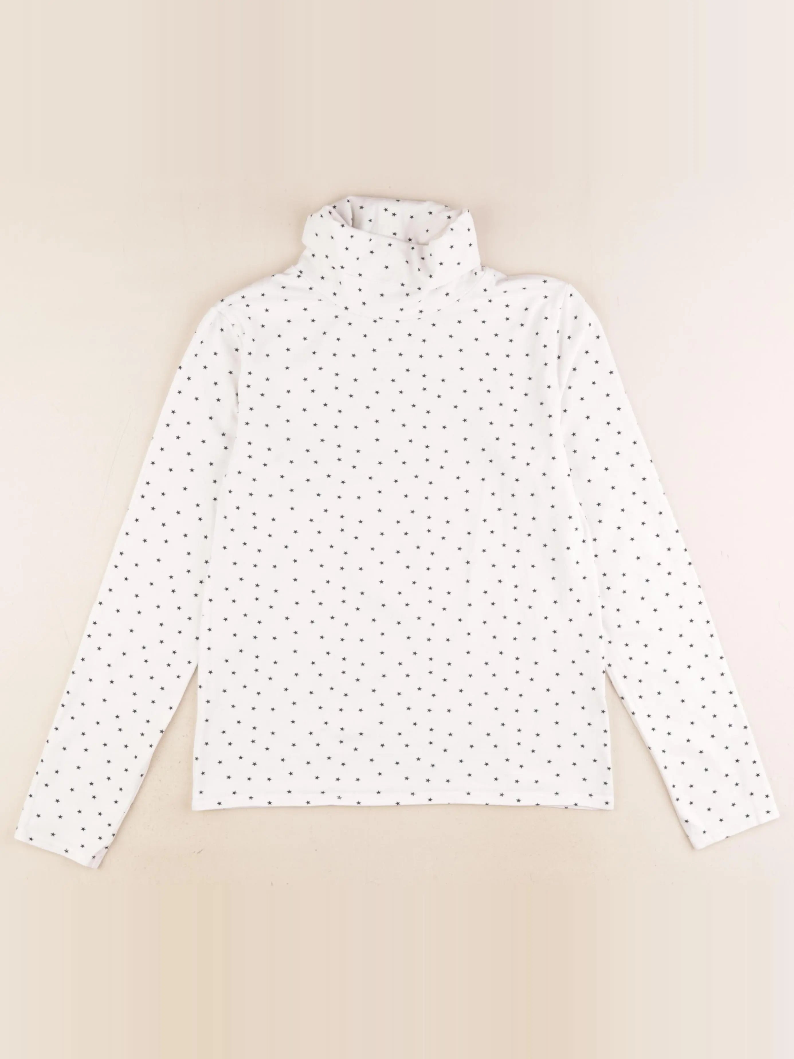 Vertbaudet - sous-pull bleu, blanc - 10 ans