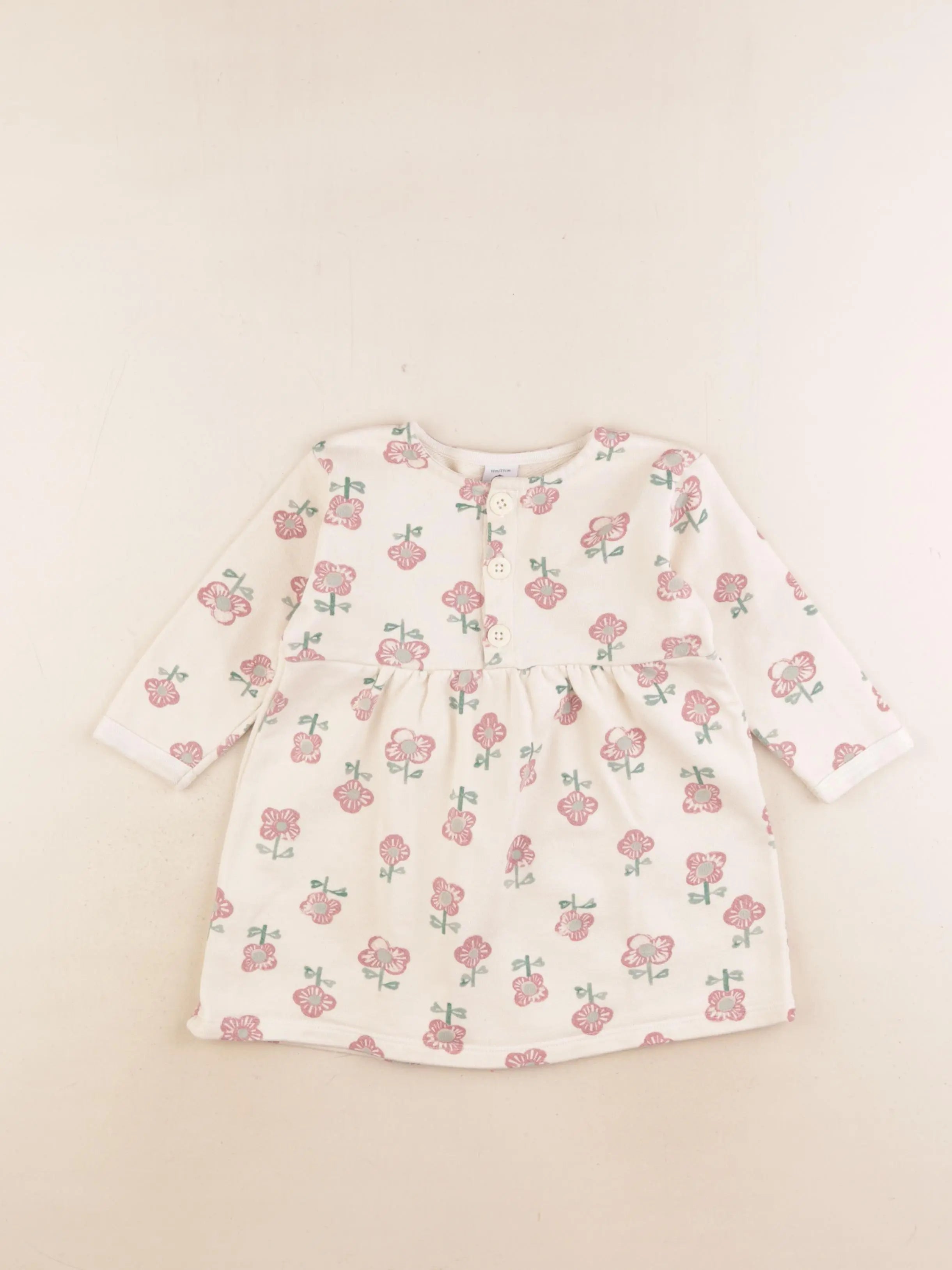 Petit Bateau - robe beige - 18 mois