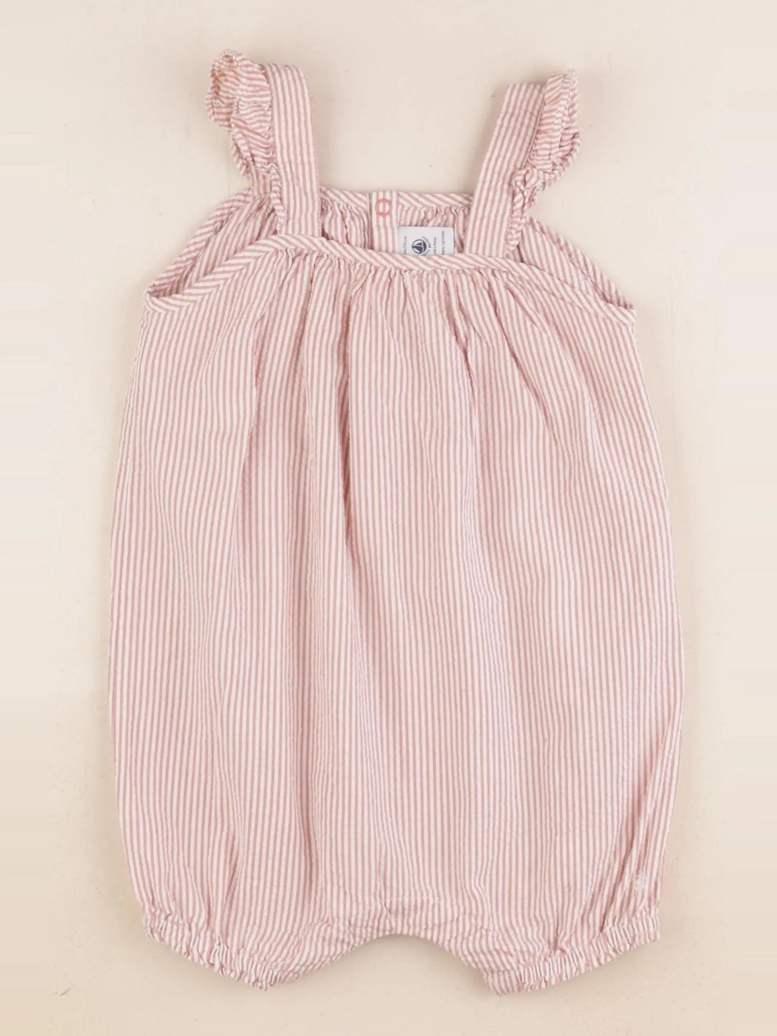 Petit Bateau - combinaison blanc, rose - 12 mois