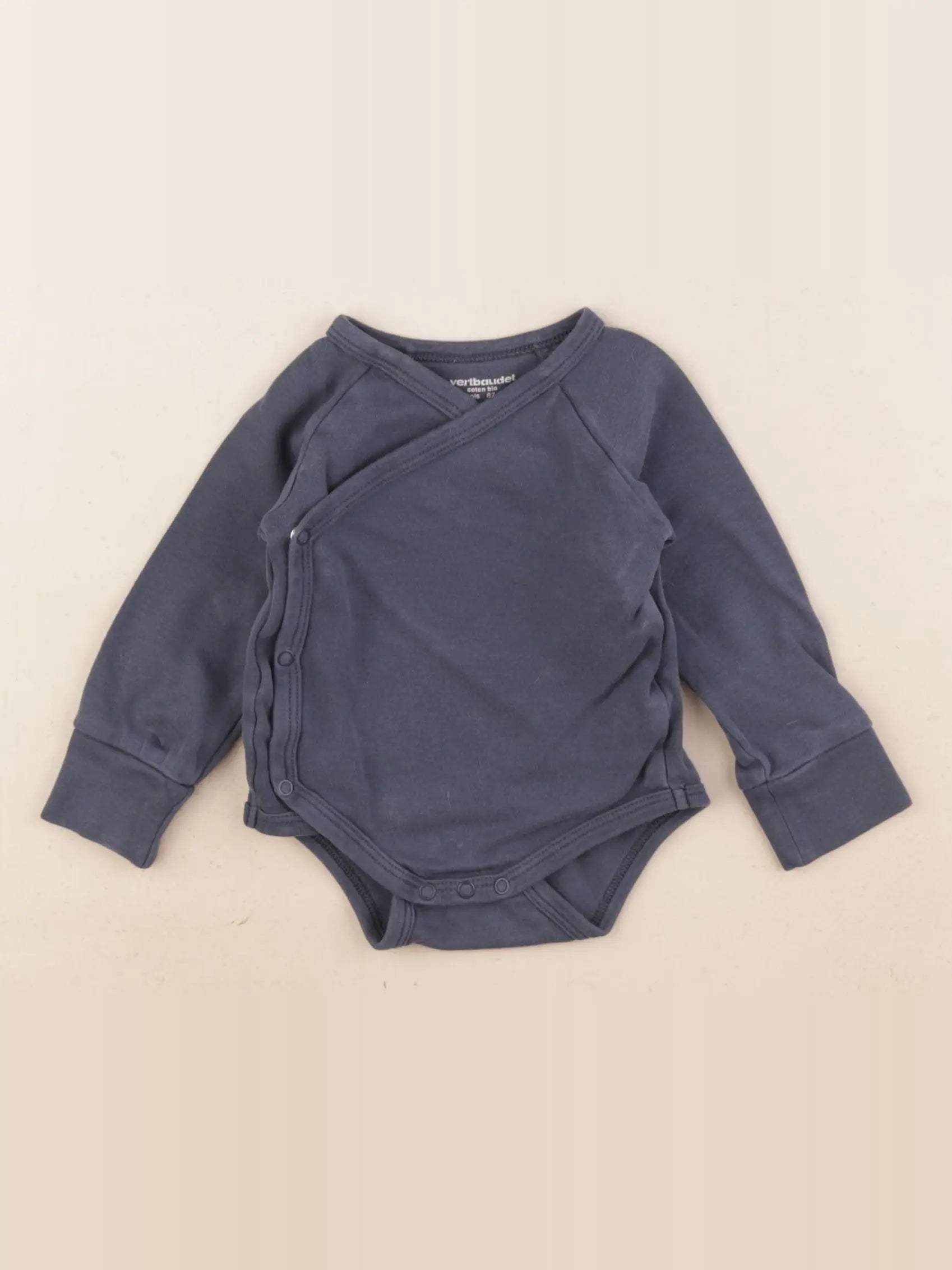 Vertbaudet - body bleu - 6 mois