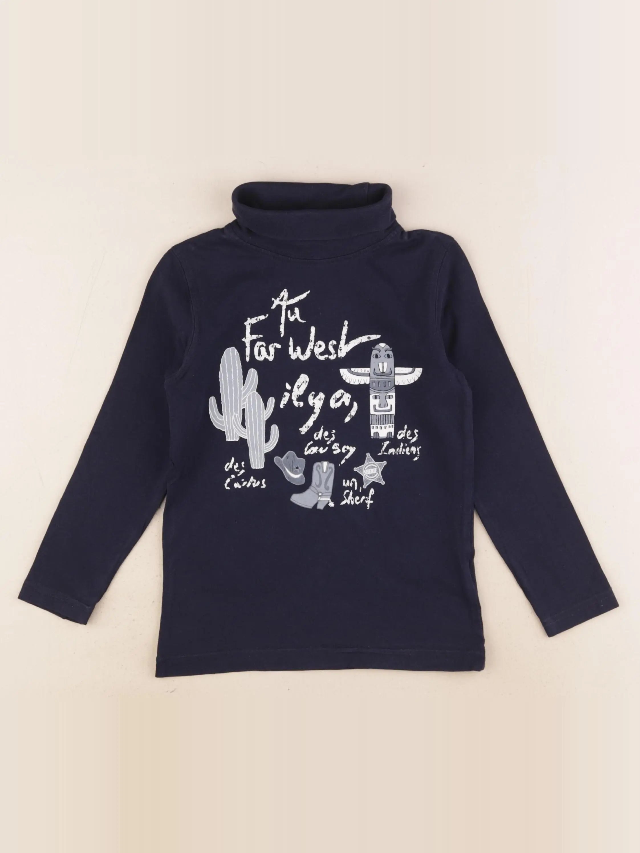Vertbaudet - sous-pull bleu - 5 ans