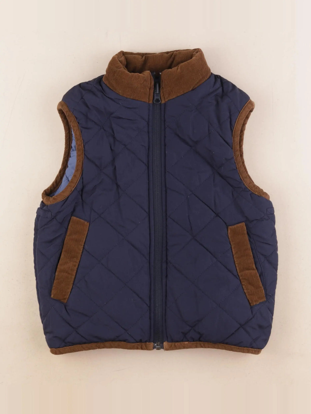 Cyrillus - doudoune réversible bleu - 6 ans