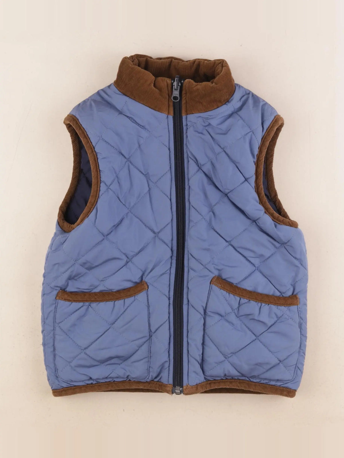 Cyrillus - doudoune réversible bleu - 6 ans