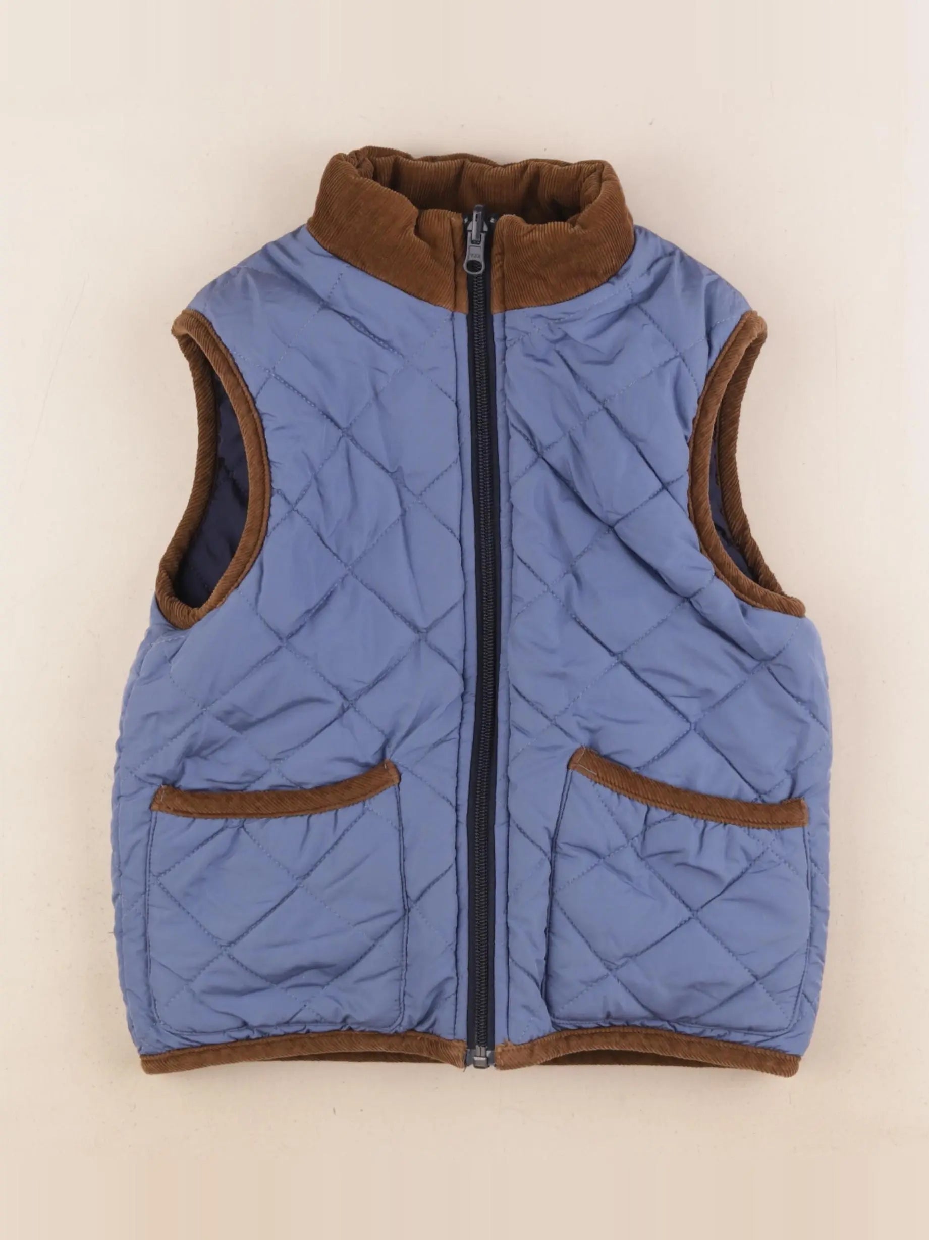 Cyrillus - doudoune réversible bleu - 6 ans