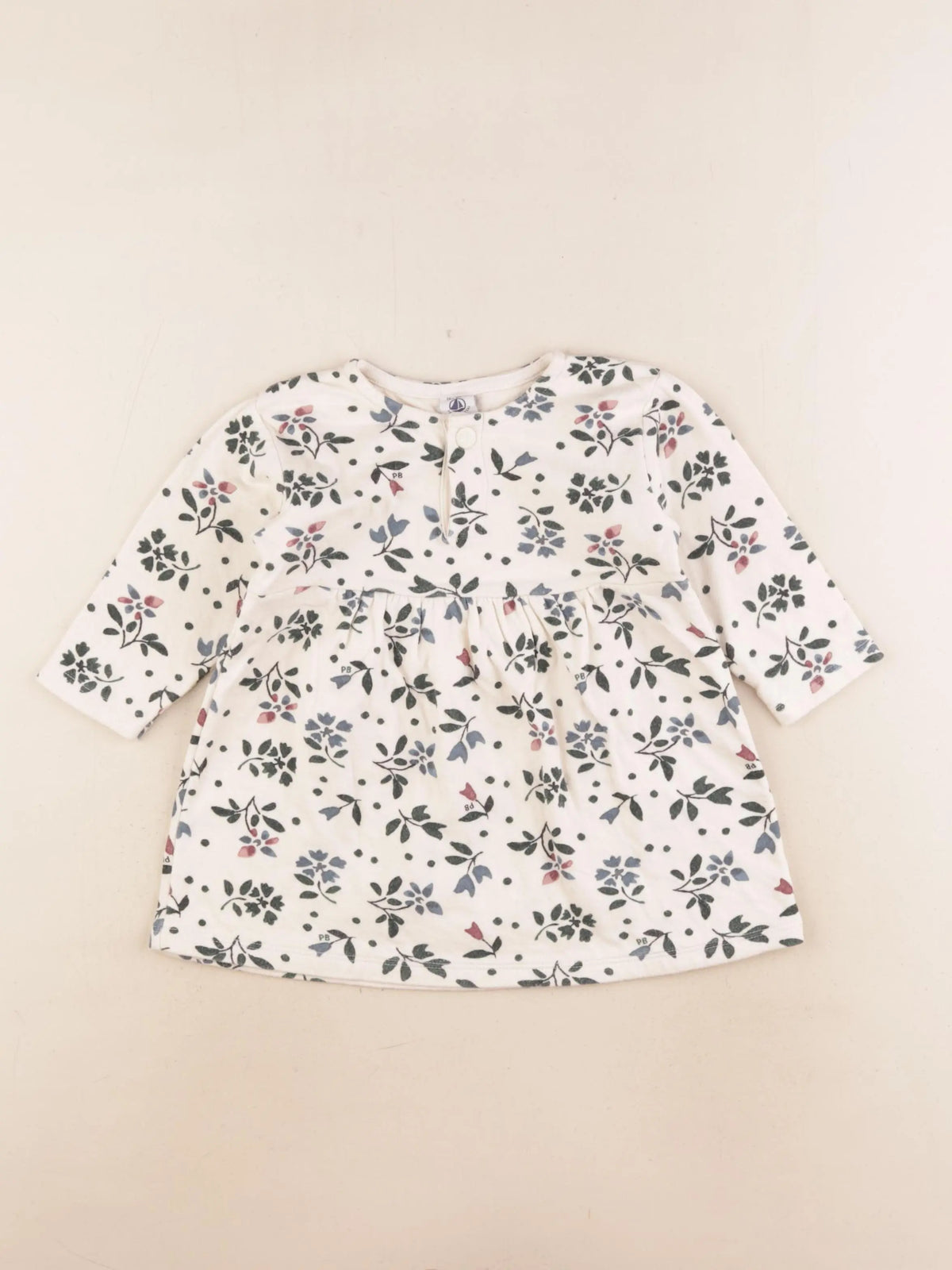 Petit Bateau - robe beige - 18 mois