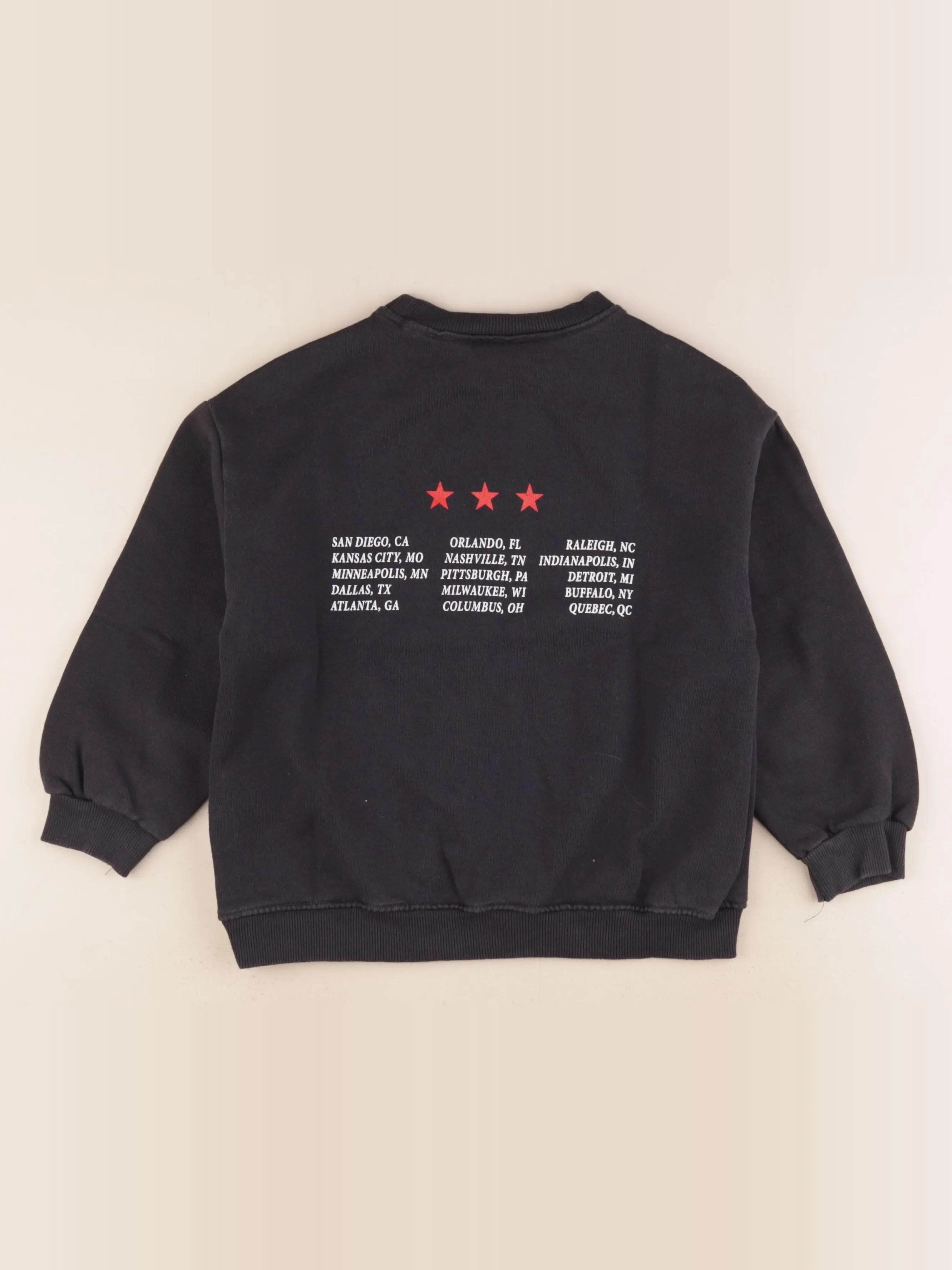 Zara - sweat imprimé au dos noir - 6 ans