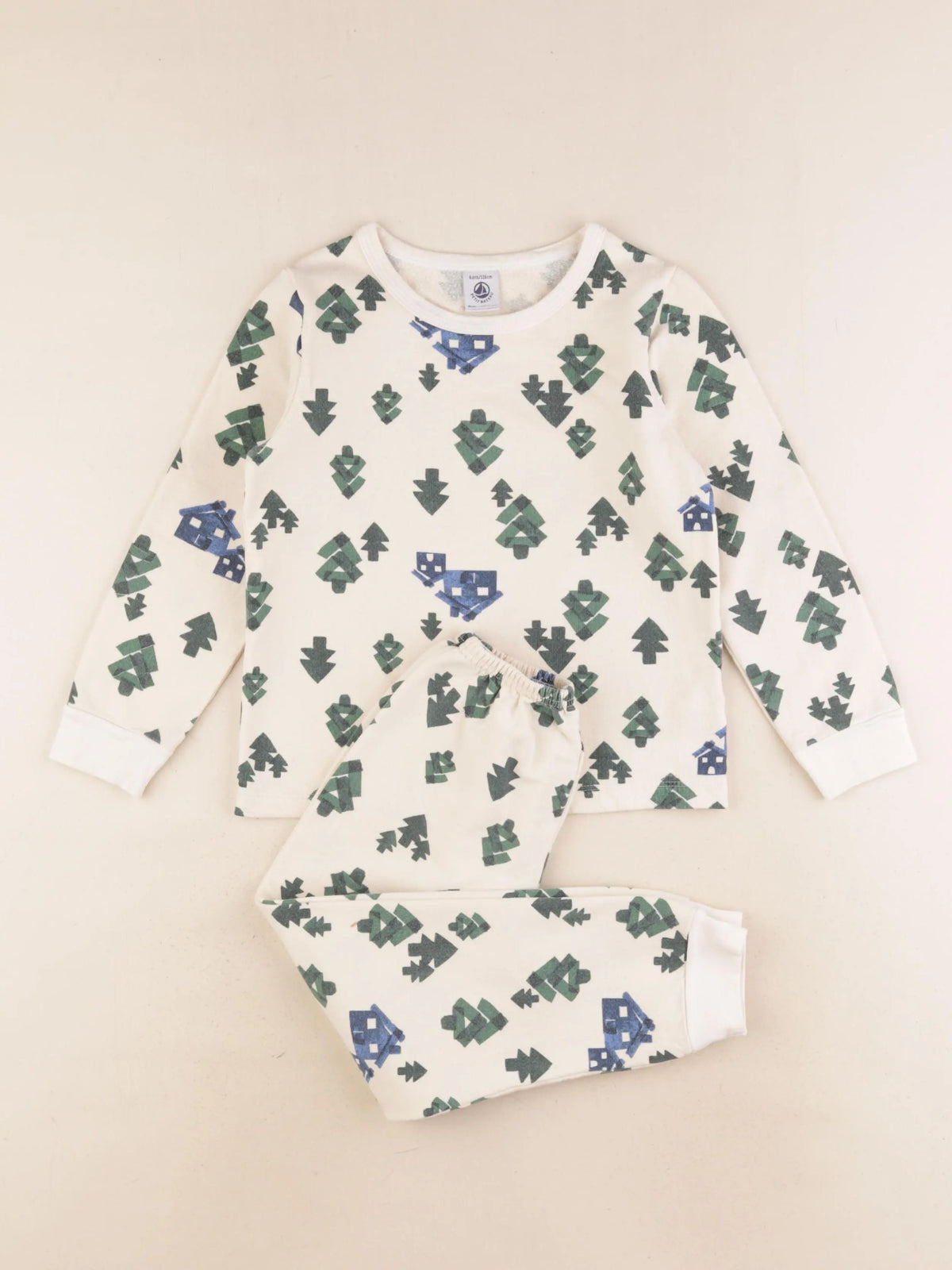 Petit Bateau - pyjama coton beige - 6 ans