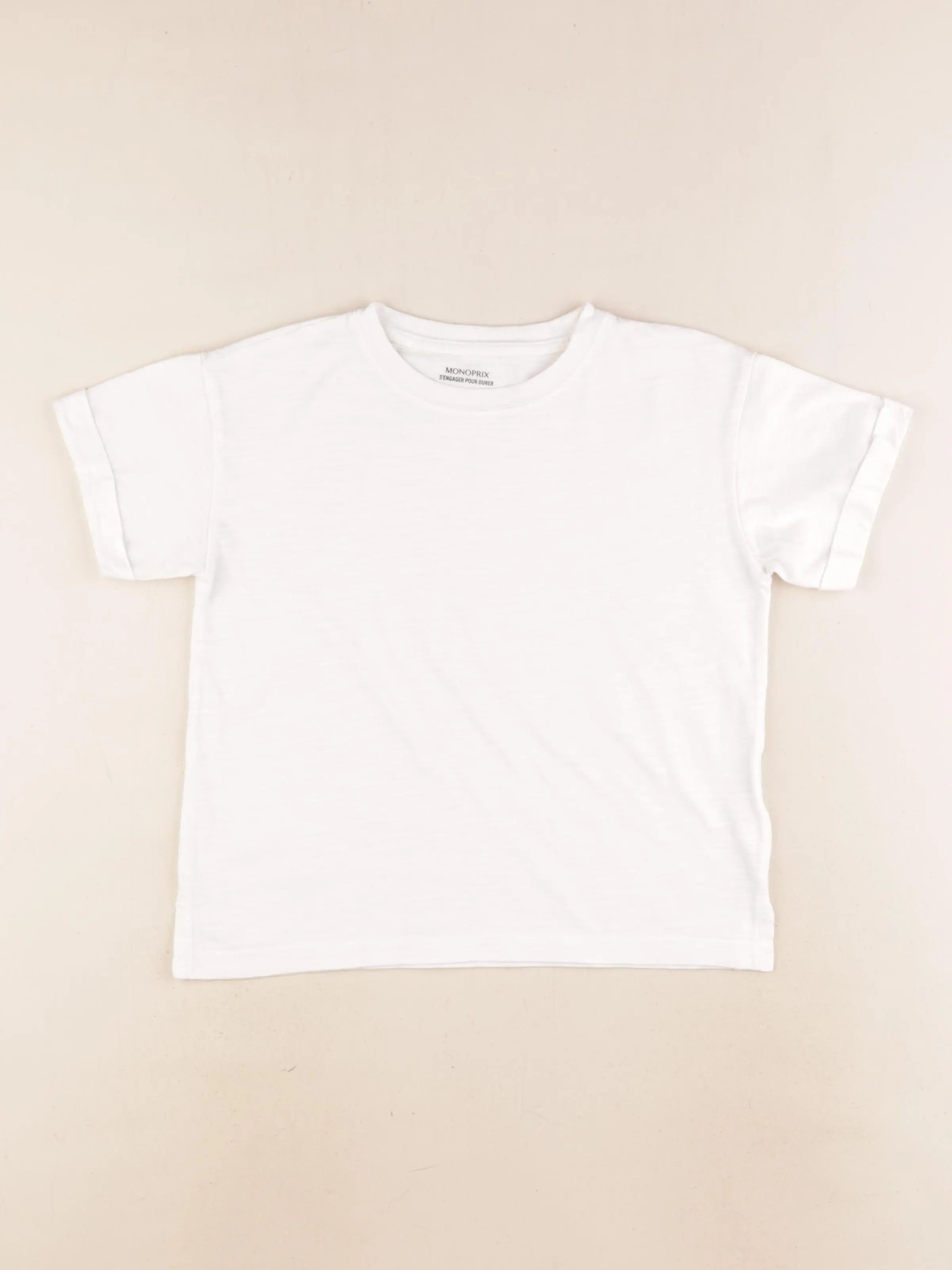 Monoprix - tee-shirt blanc - 8 ans
