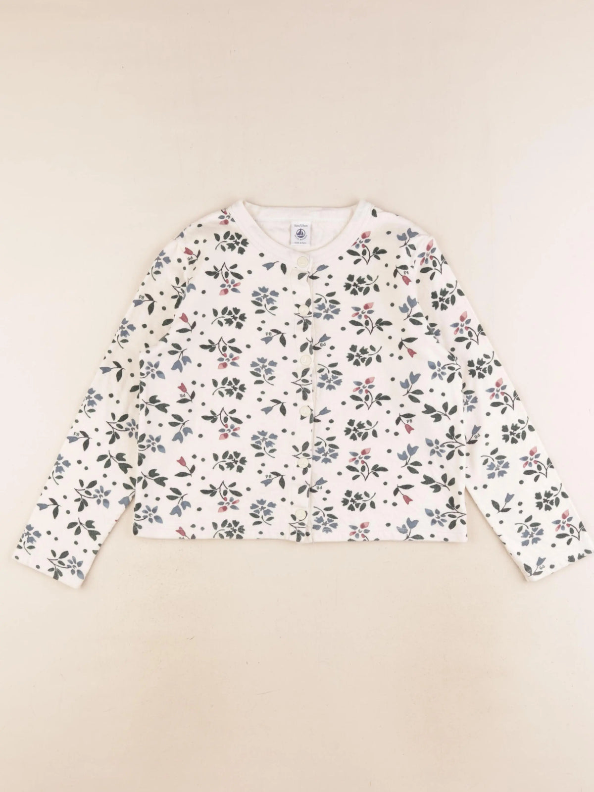 Petit Bateau - sweat beige - 8 ans