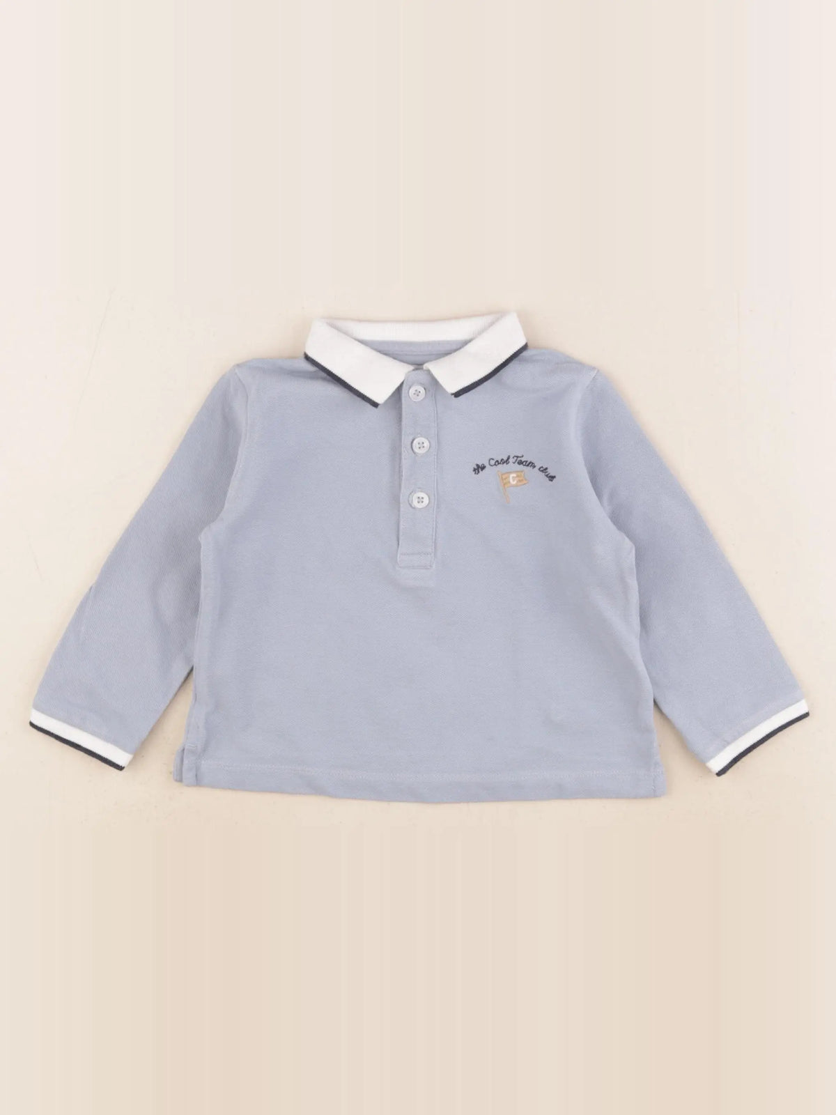 Cyrillus - polo bleu - 18 mois