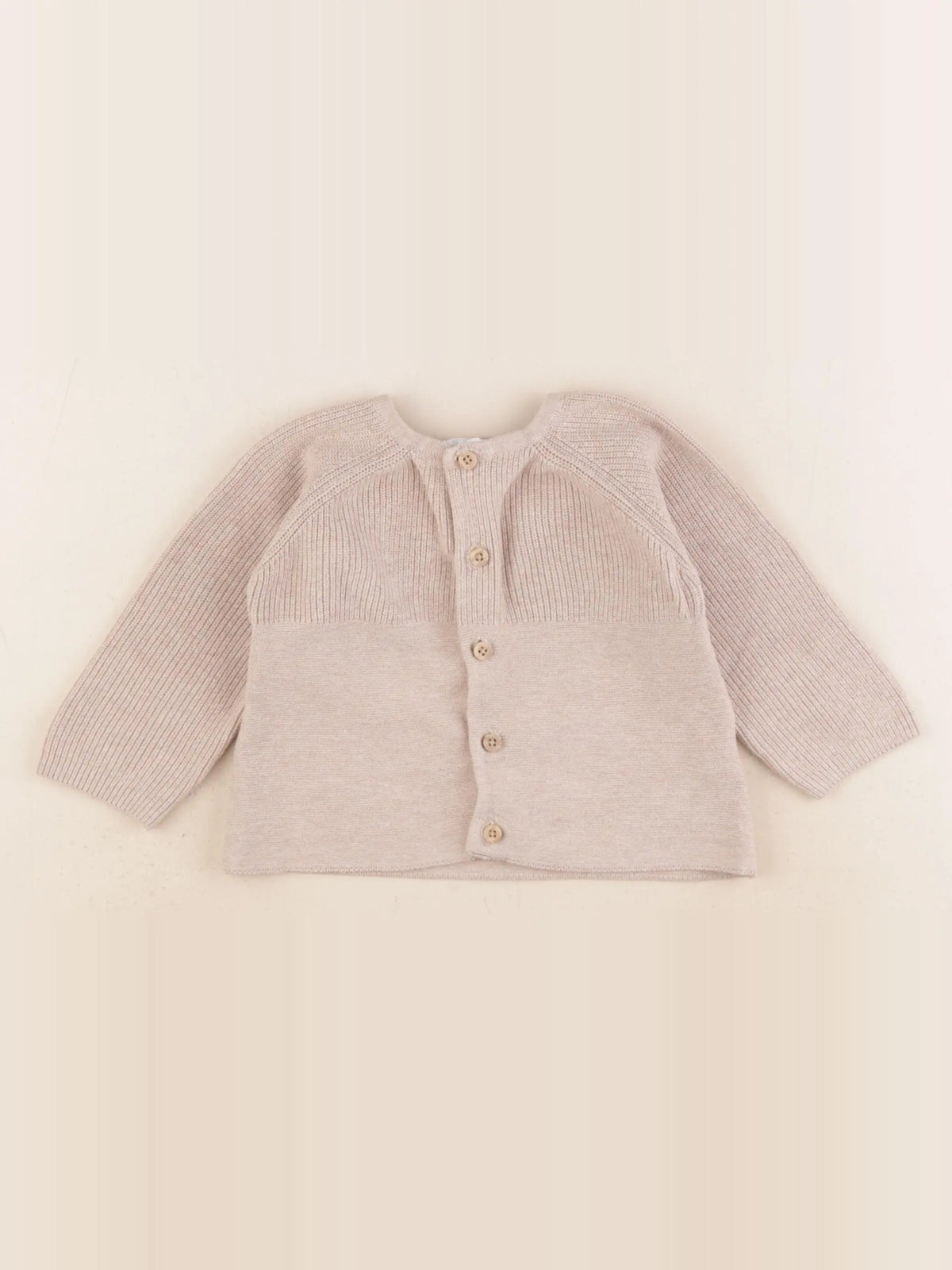 Vertbaudet - gilet marron - 12 mois