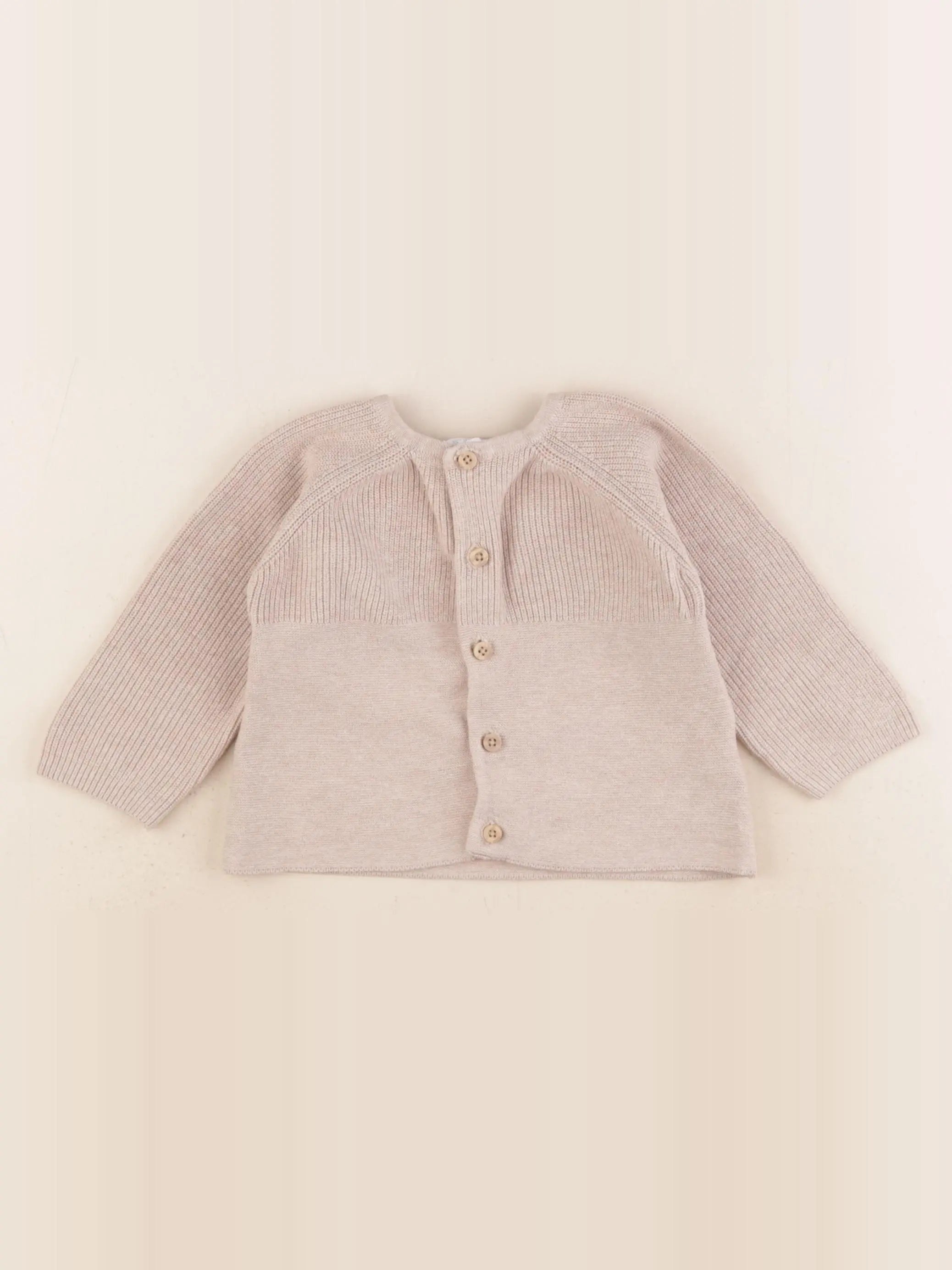 Vertbaudet - gilet marron - 12 mois