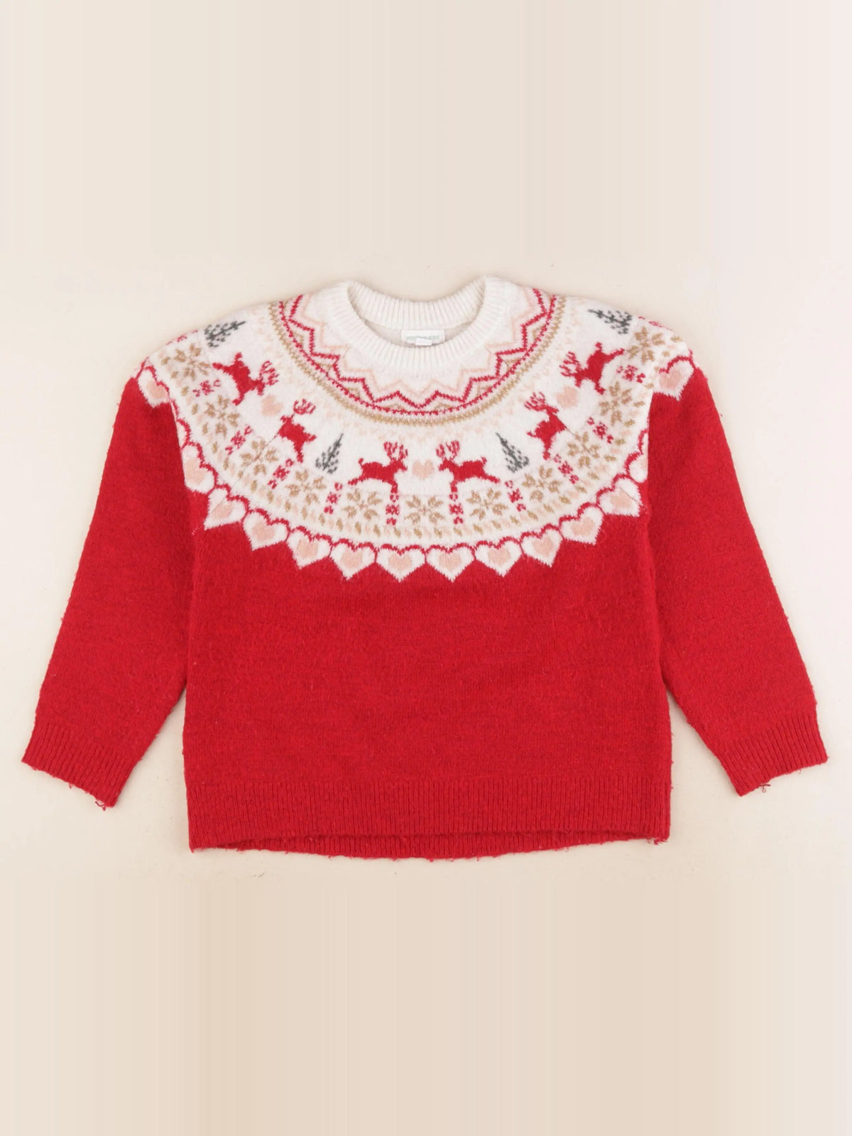 Vertbaudet - pull rouge - 6 ans