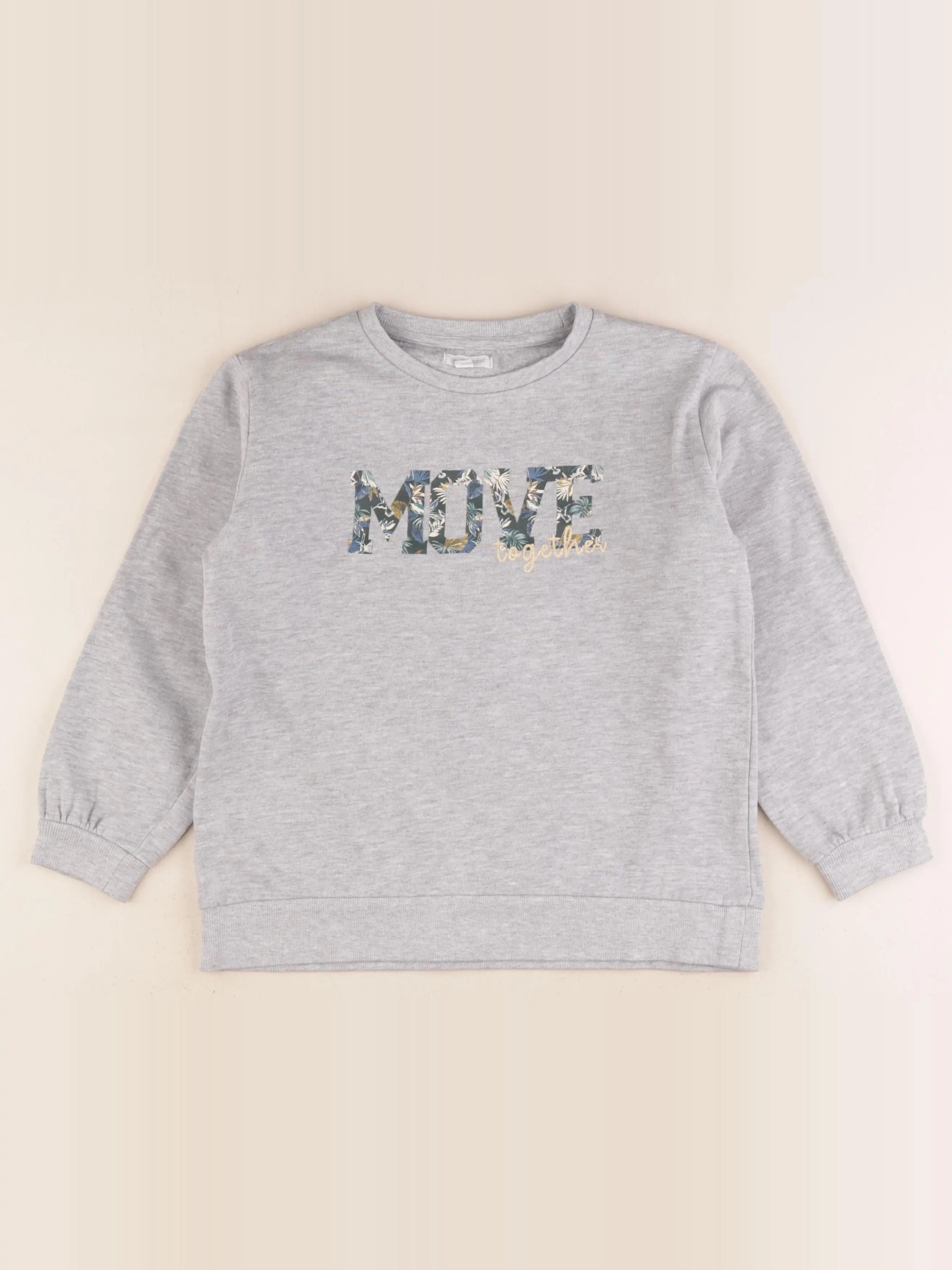 Vertbaudet - sweat gris - 8 ans