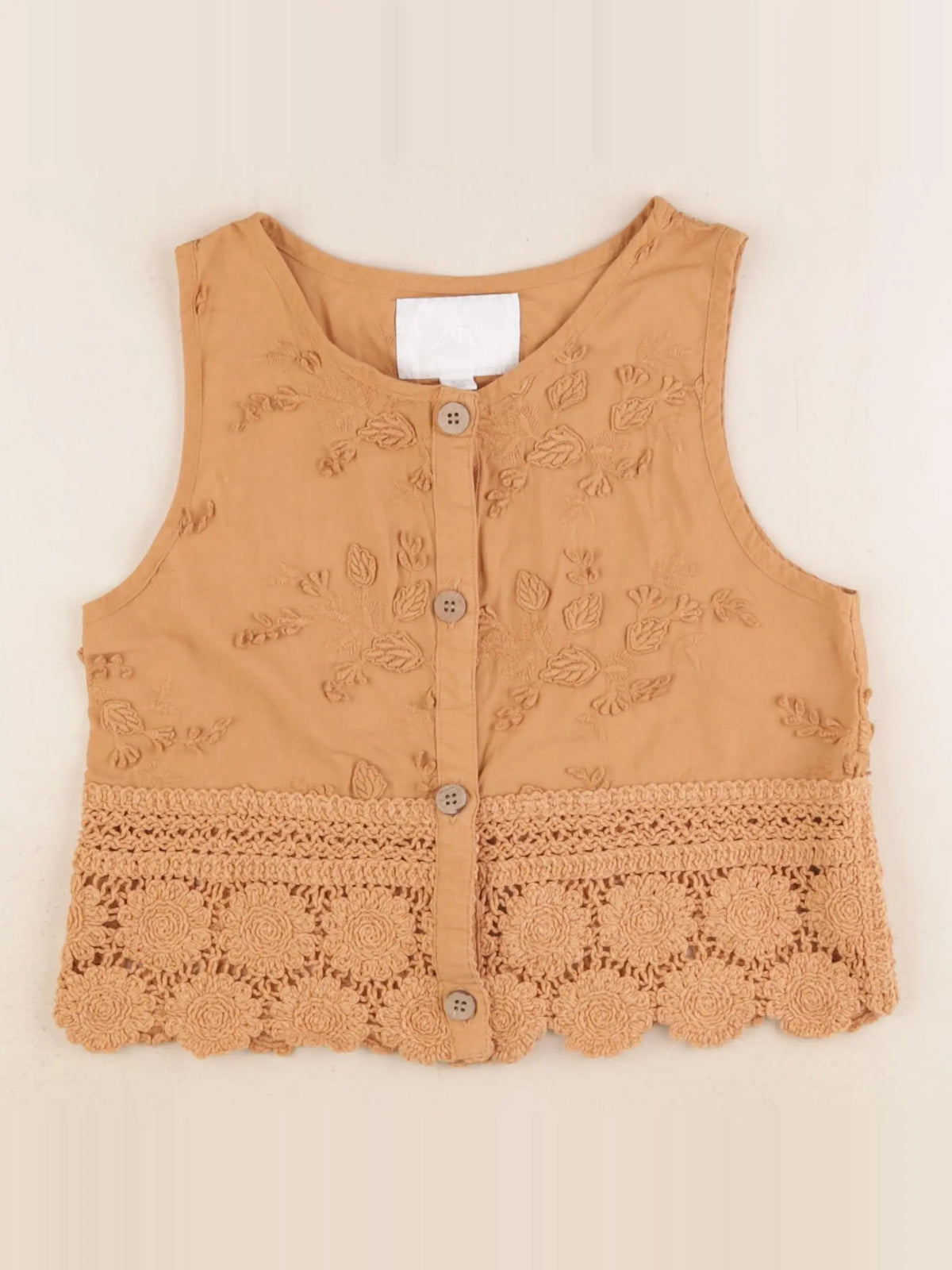 Zara - blouse marron - 11/12 ans