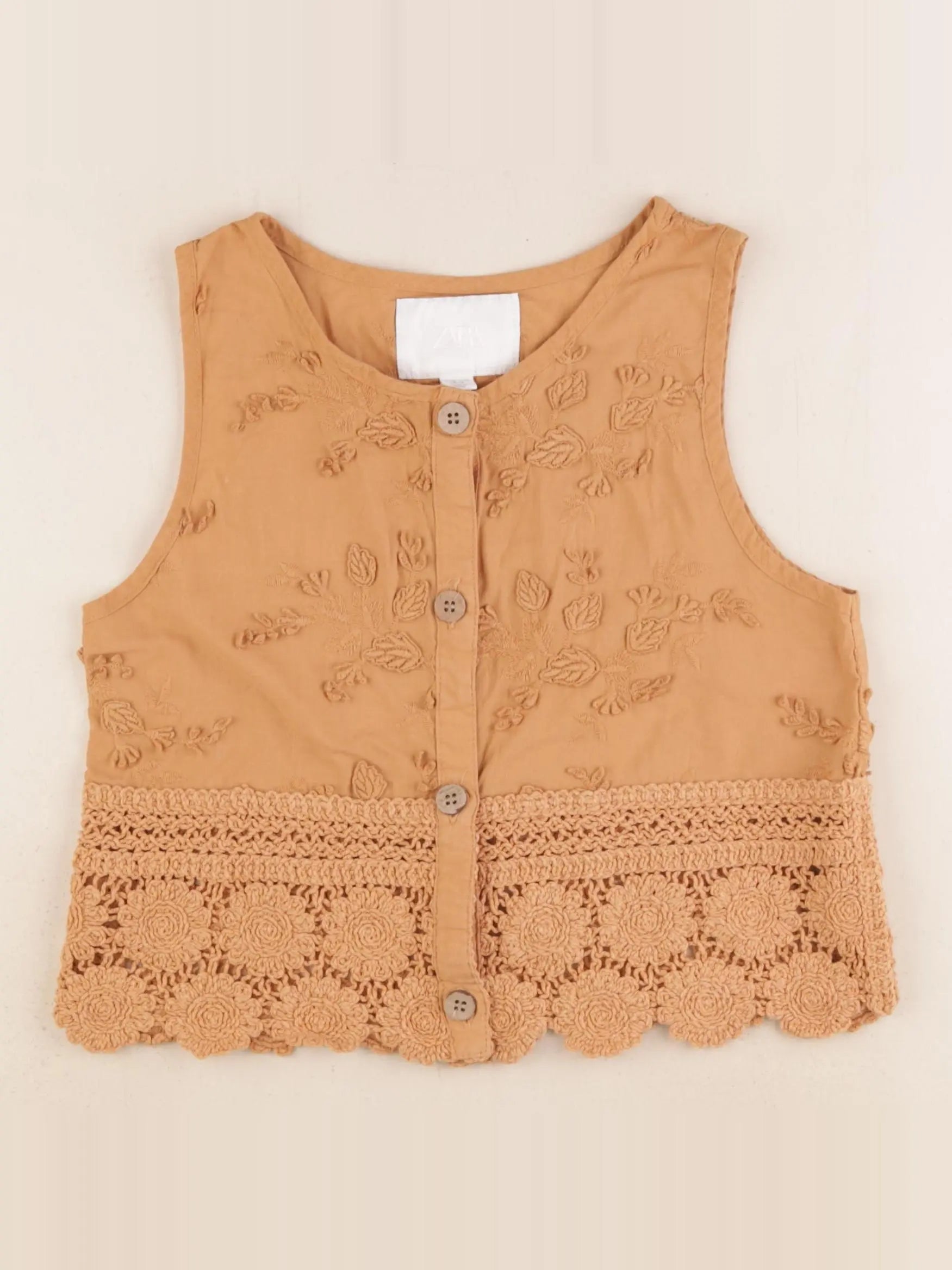 Zara - blouse marron - 11/12 ans