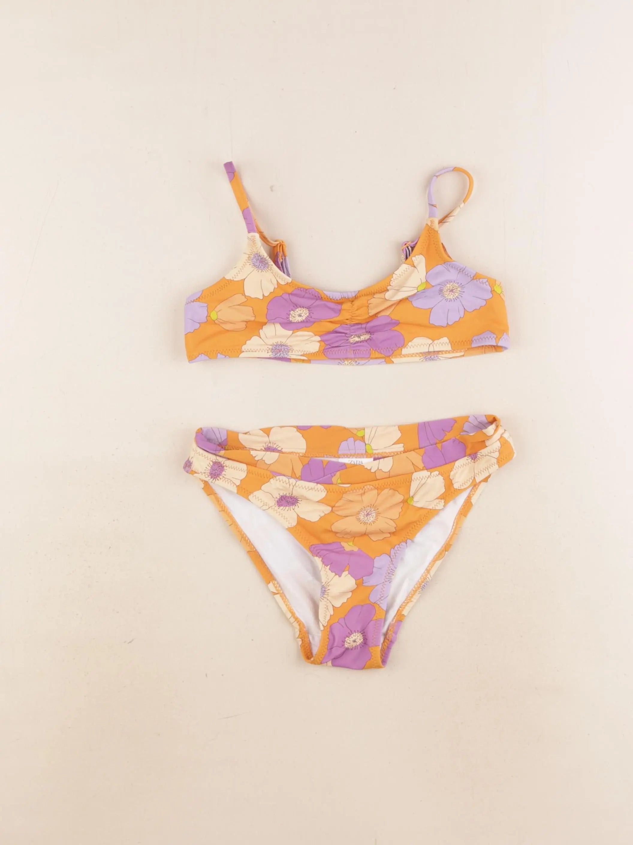 Zara - maillot de bain orange, violet - 8/9 ans