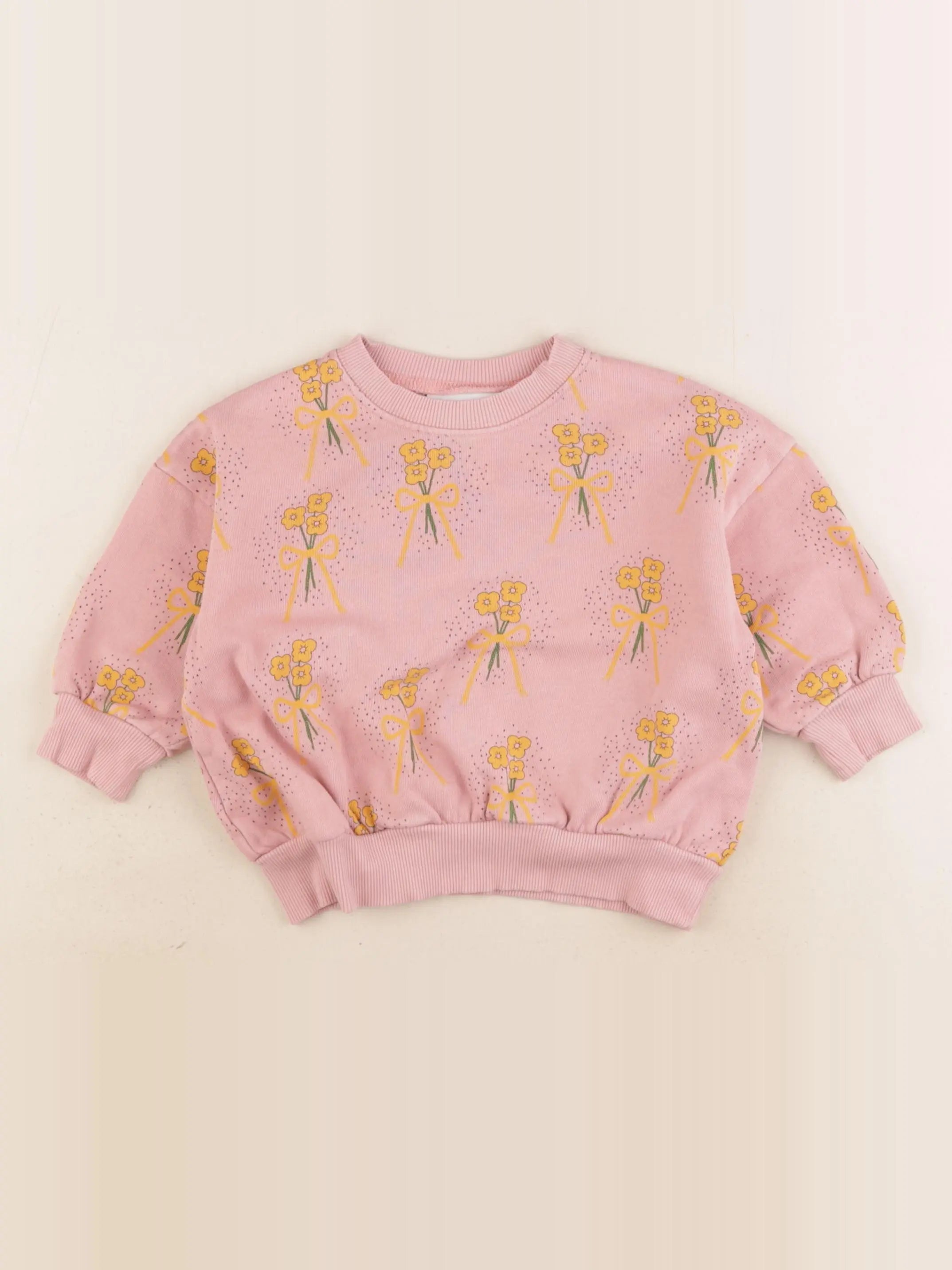 Mini Rodini - sweat rose, jaune - 9/18 mois