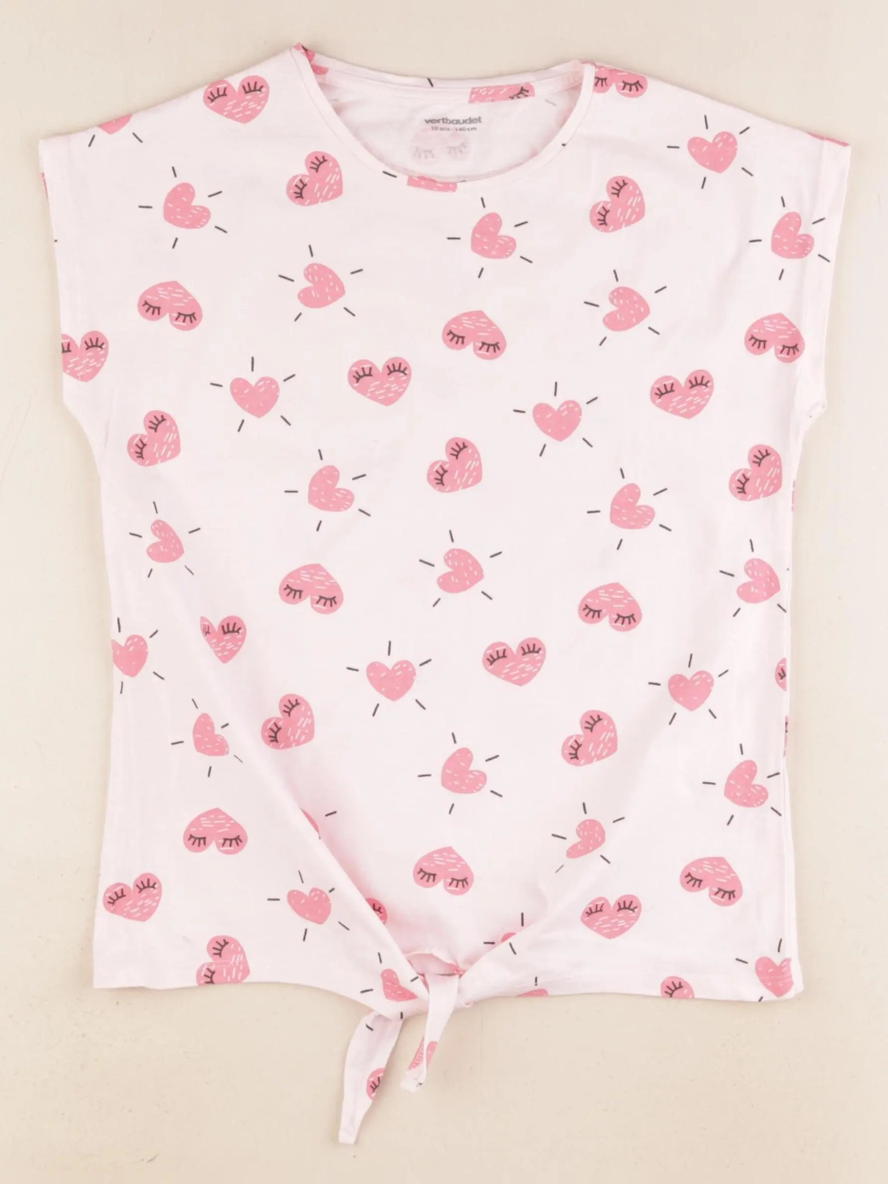 Vertbaudet - tee-shirt rose - 10 ans