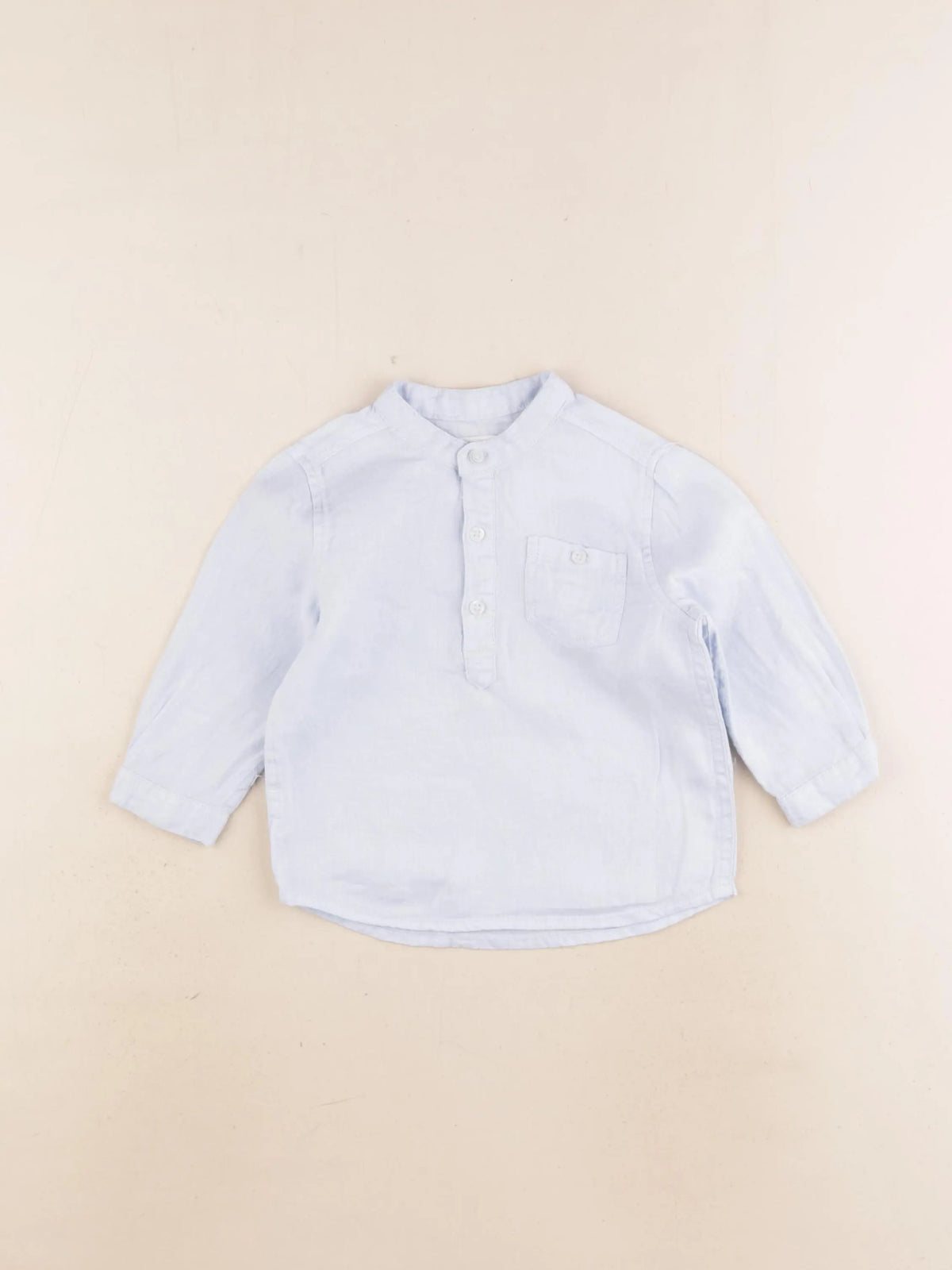 Boutchou - chemise bleu - 9 mois