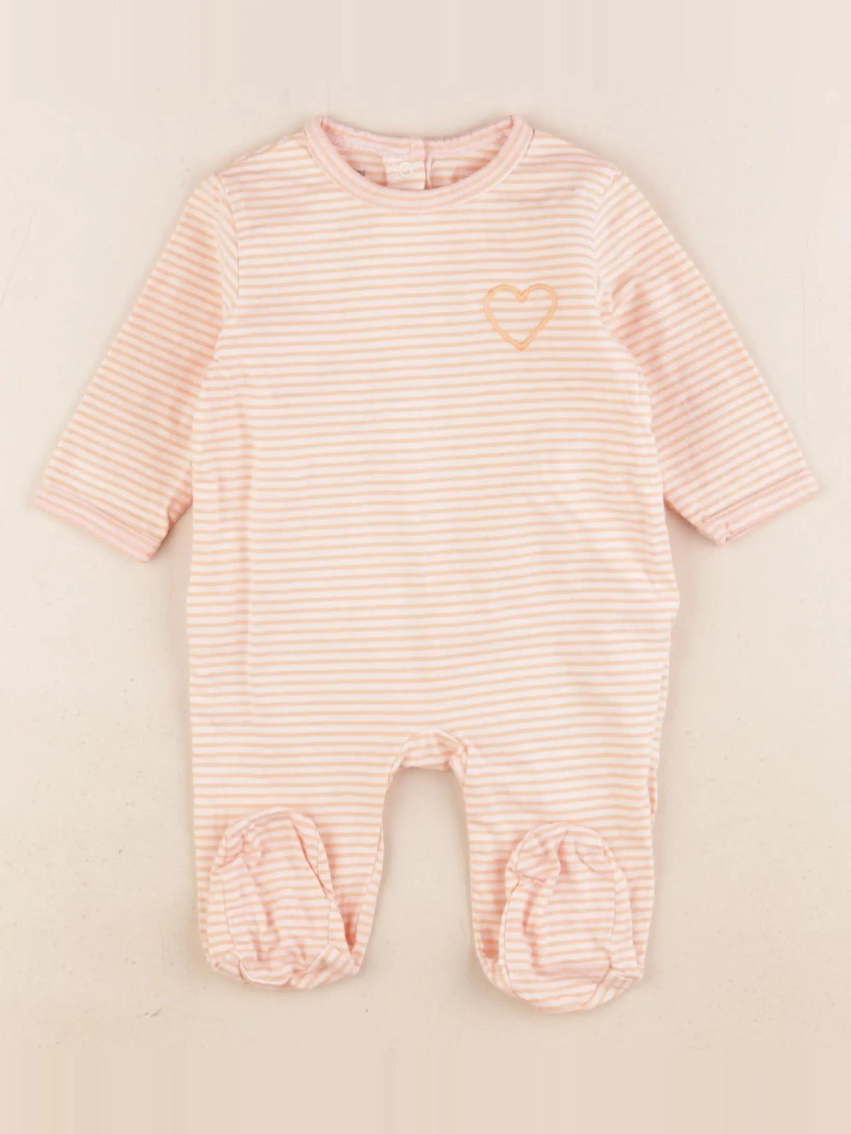 Vertbaudet - pyjama coton rose, orange - 3 mois