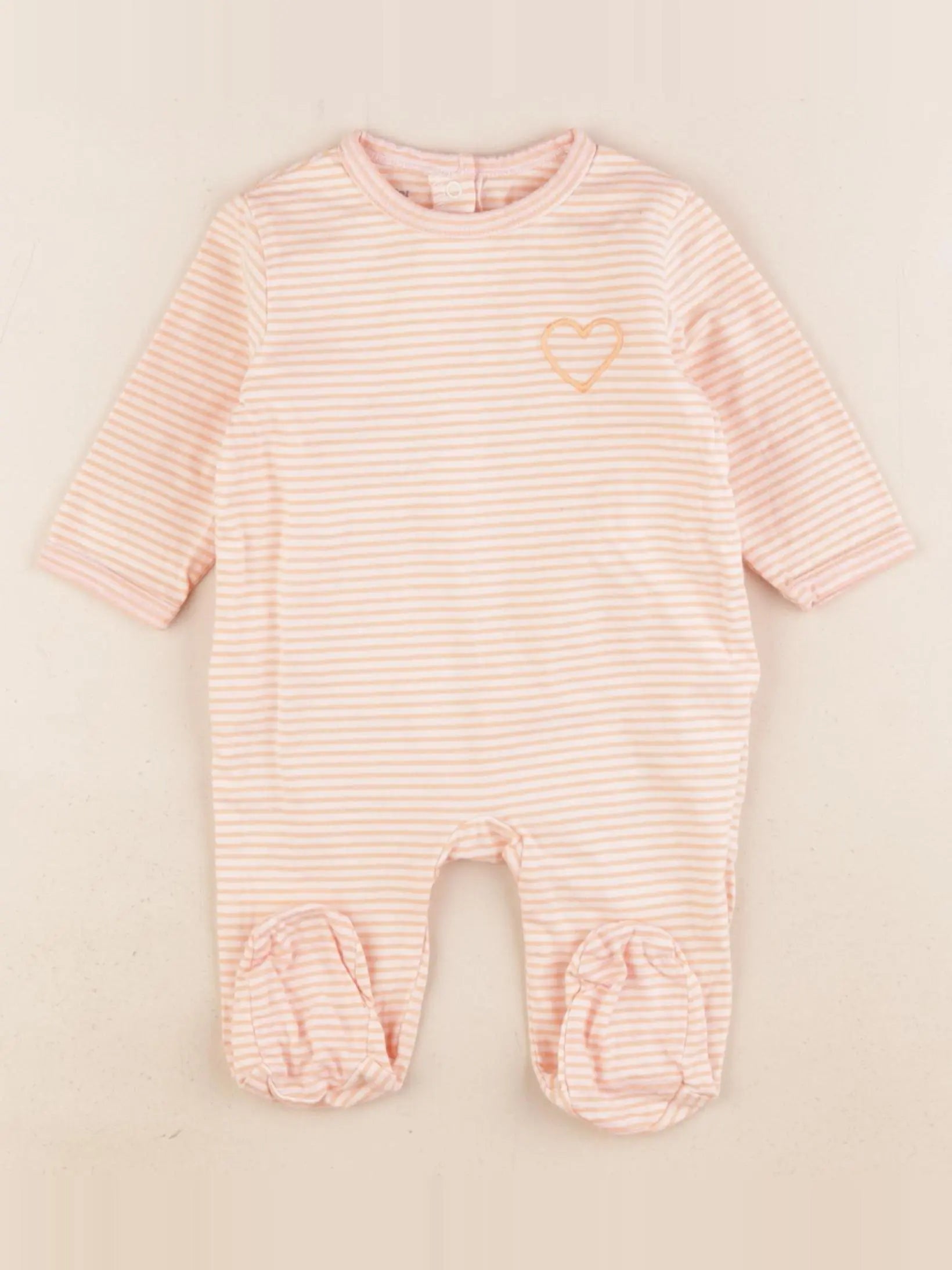Vertbaudet - pyjama coton rose, orange - 3 mois