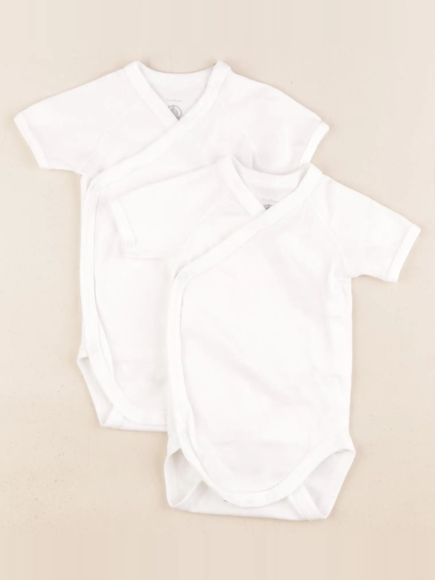 Petit Bateau - lot de 2 bodies en coton blanc - 3 mois
