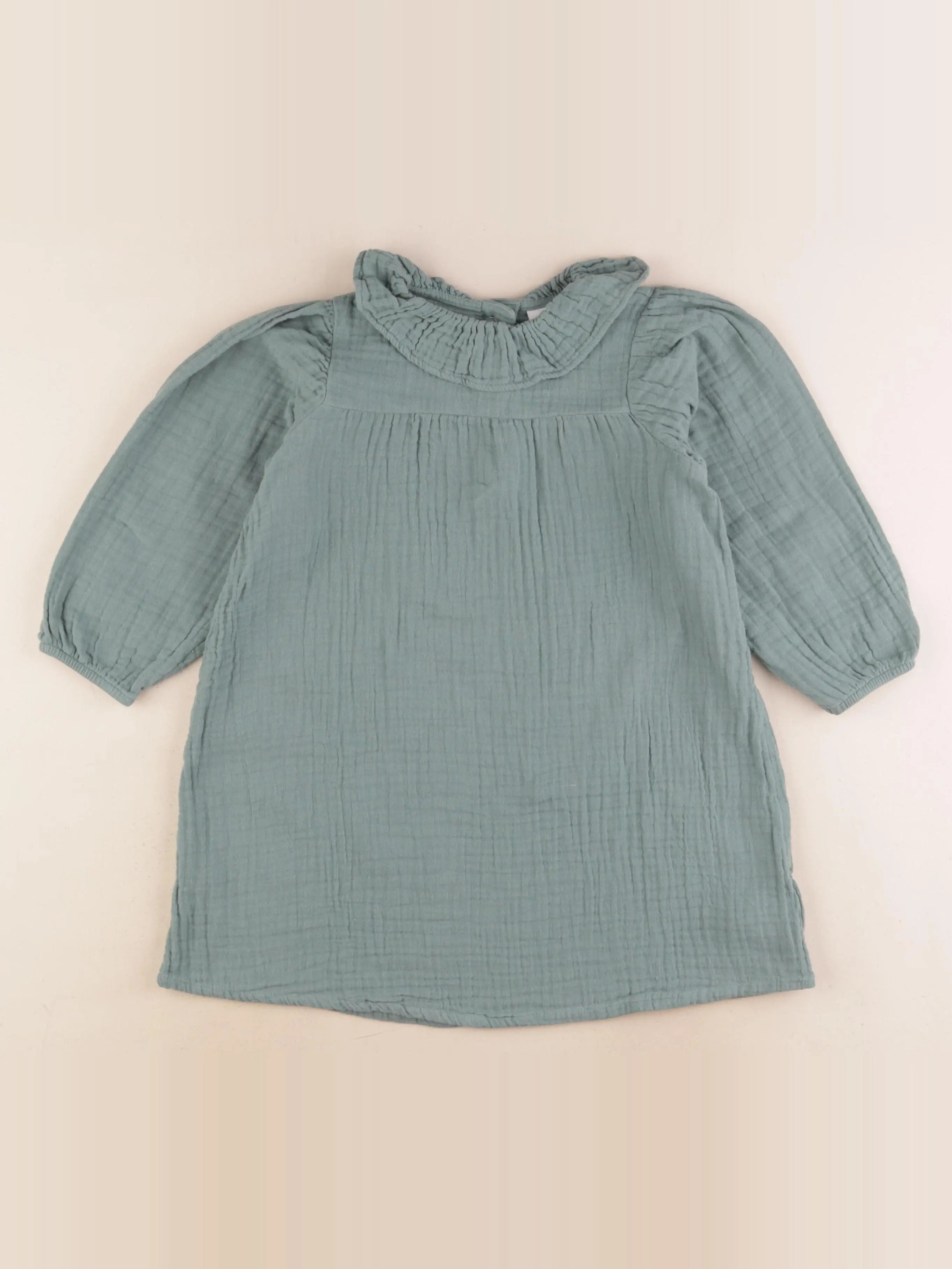 H&M - robe vert - 3/4 ans
