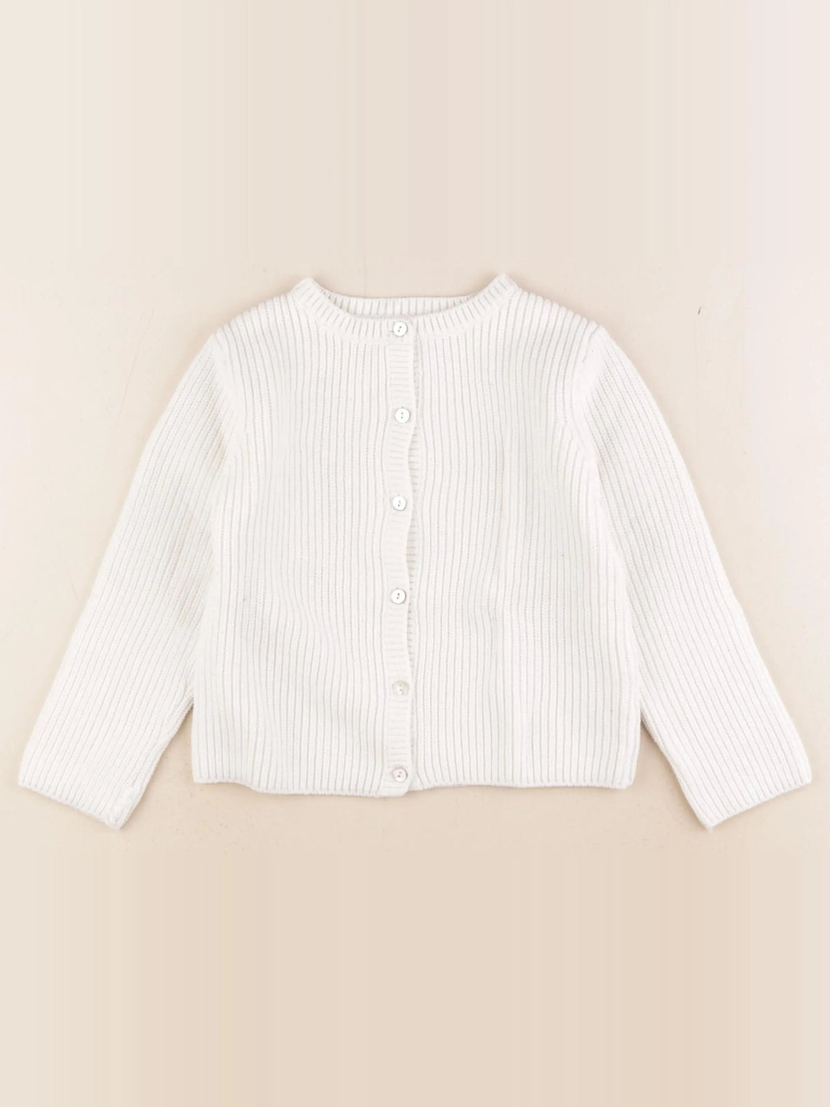Little Cigogne - gilet blanc - 4 ans