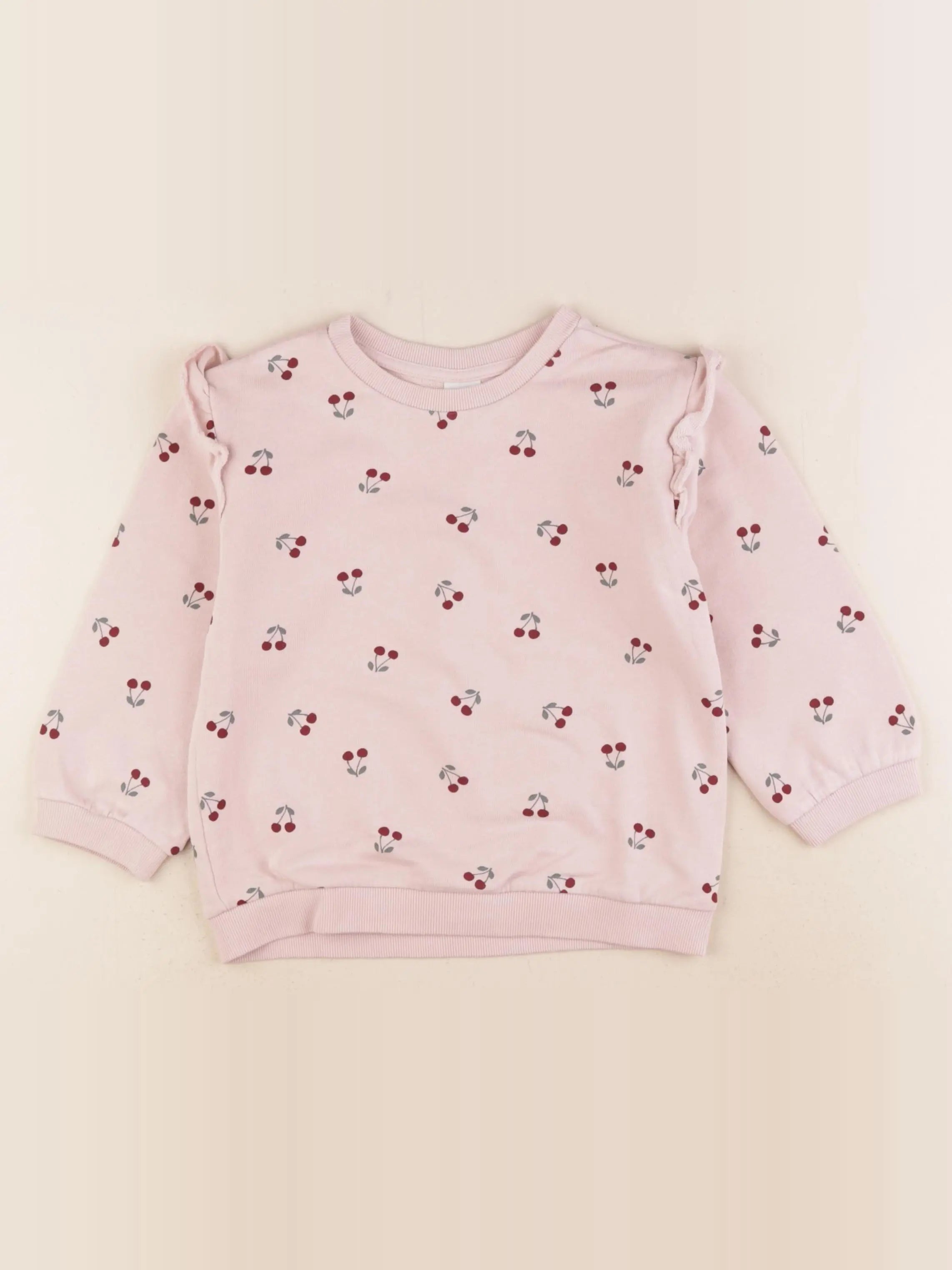H&M - sweat rose - 3/4 ans