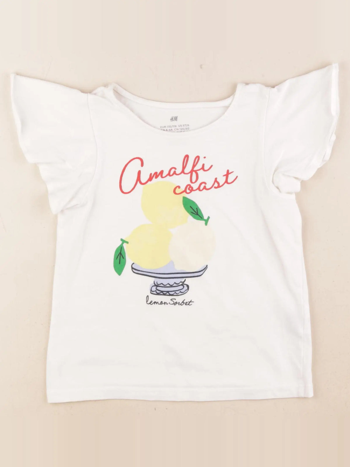 H&M - tee-shirt blanc - 5/6 ans