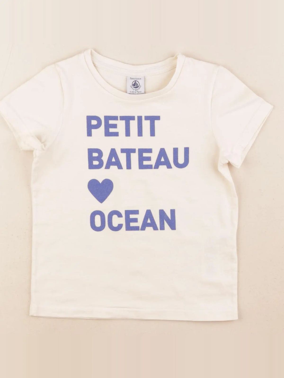 Petit Bateau - tee-shirt jaune - 5 ans