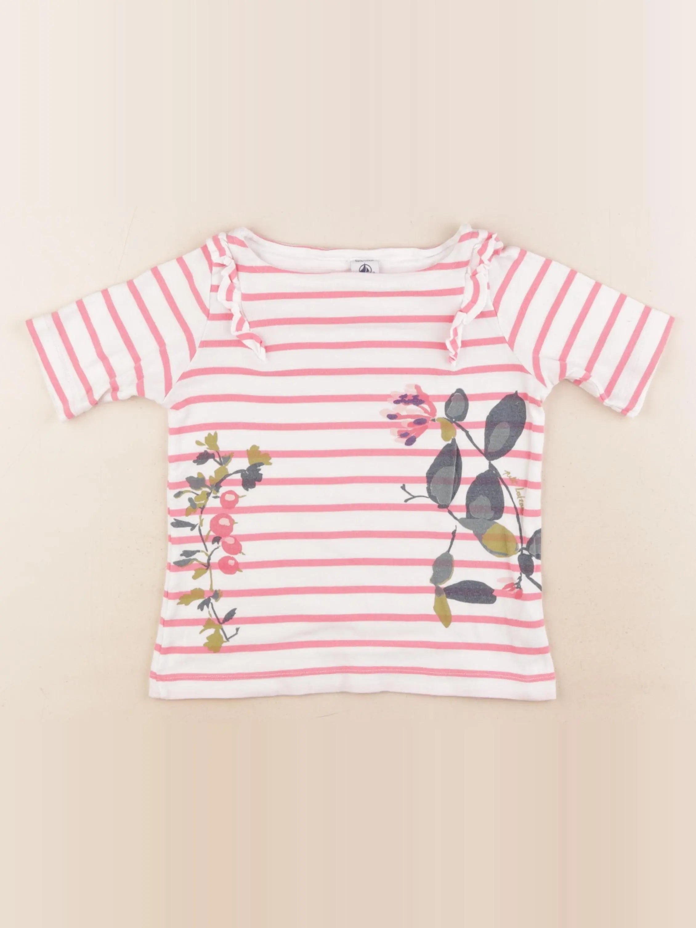 Petit Bateau - tee-shirt rose - 5 ans