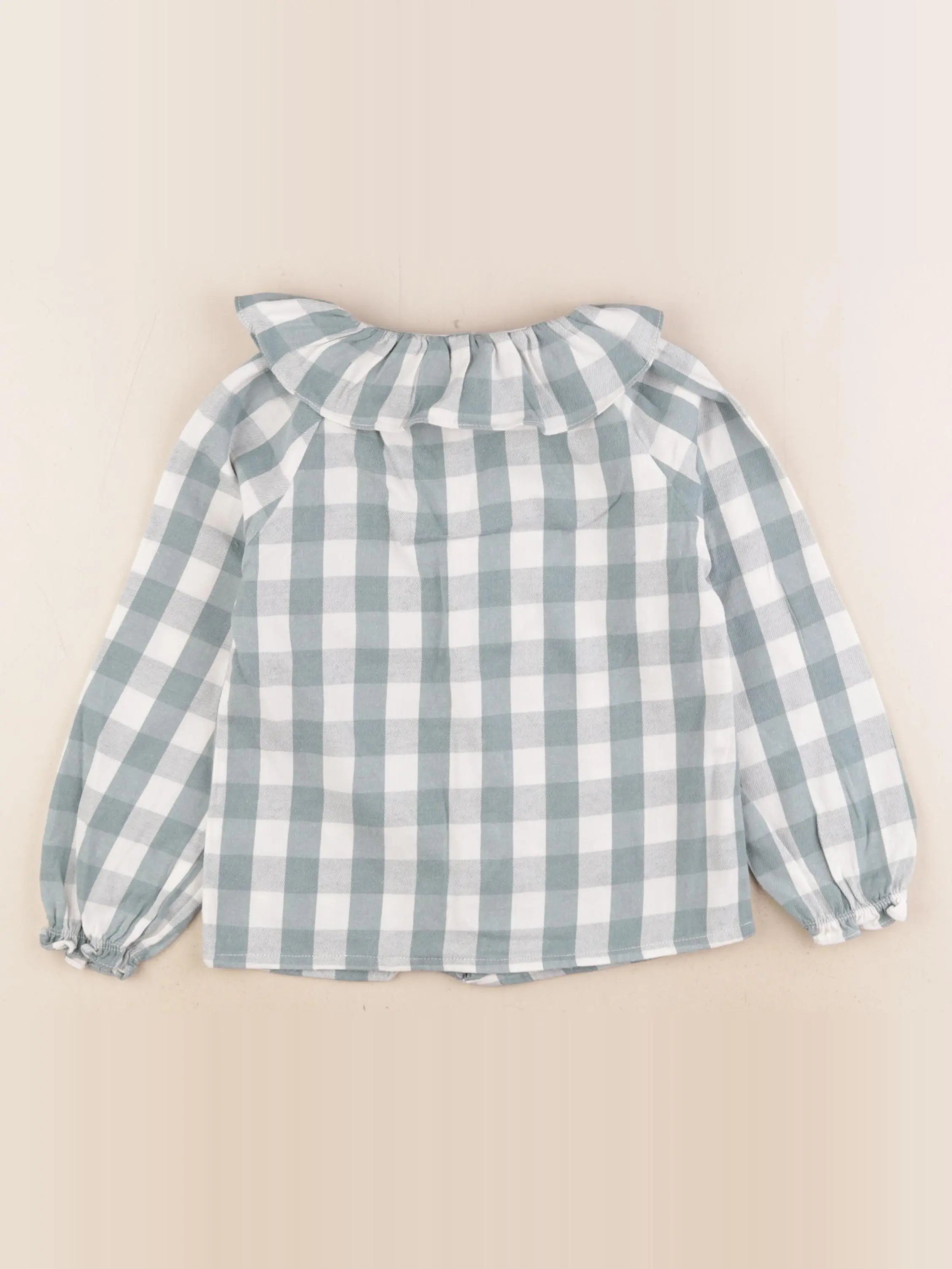 Lola Palacios - blouse bleu, blanc - 4 ans
